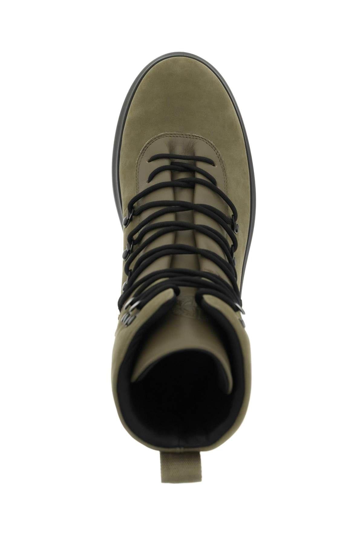 Shop Stone Island Suede Leather Lace-up Ankle Boots