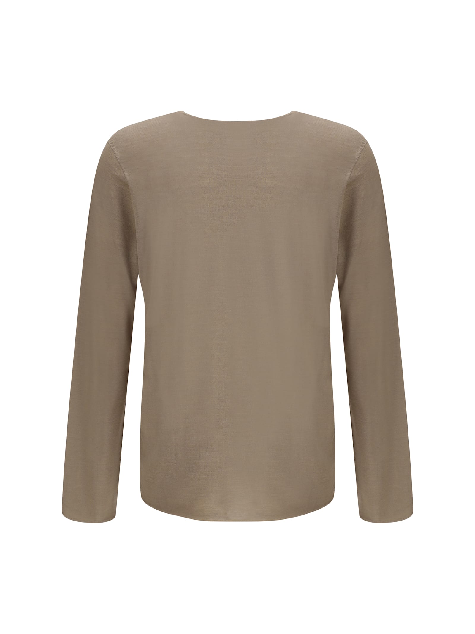 Ferragamo V-neck Sweater With Long Sleeves In Neutral