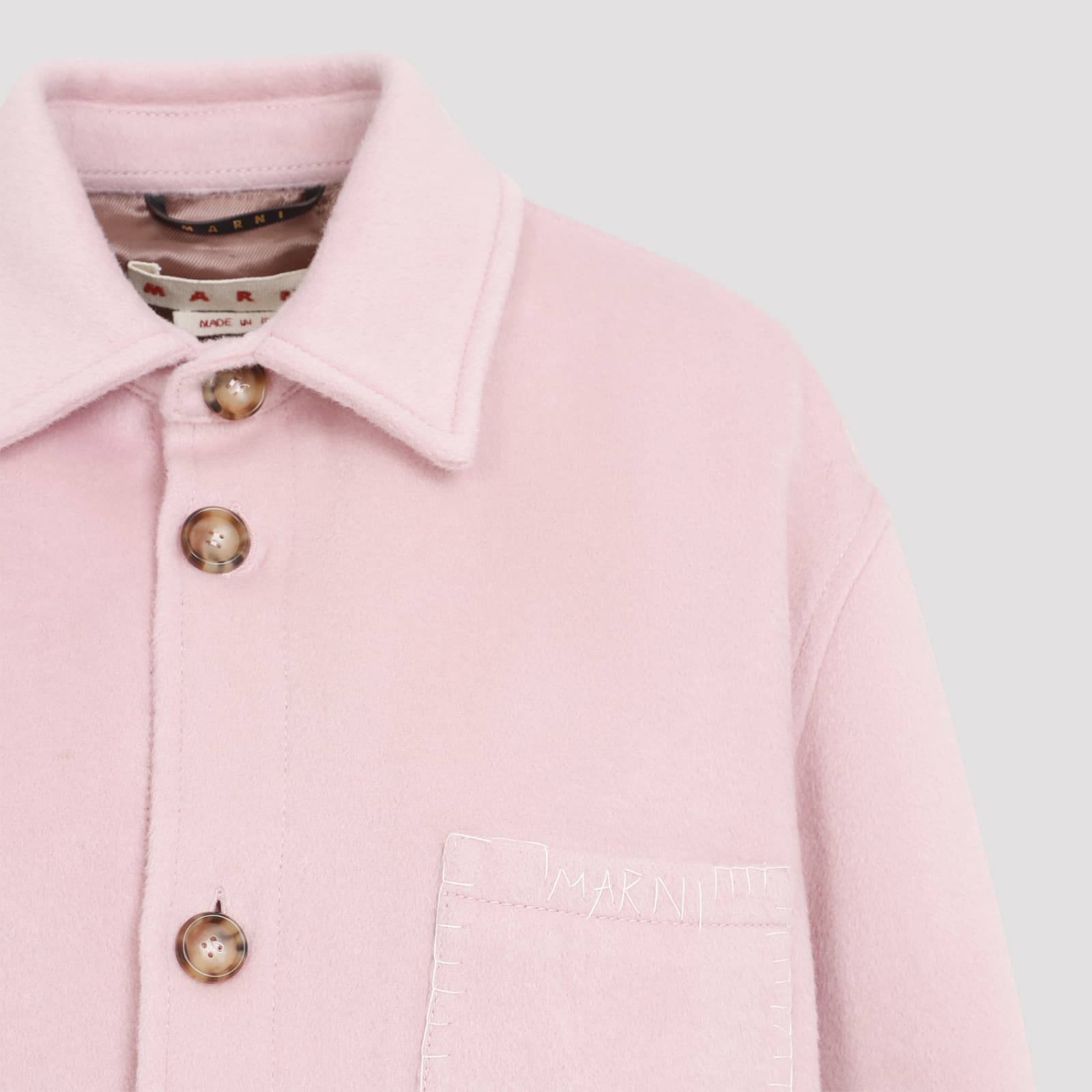 Marni Wool And Mohair-blend Jacket In Antique Rose