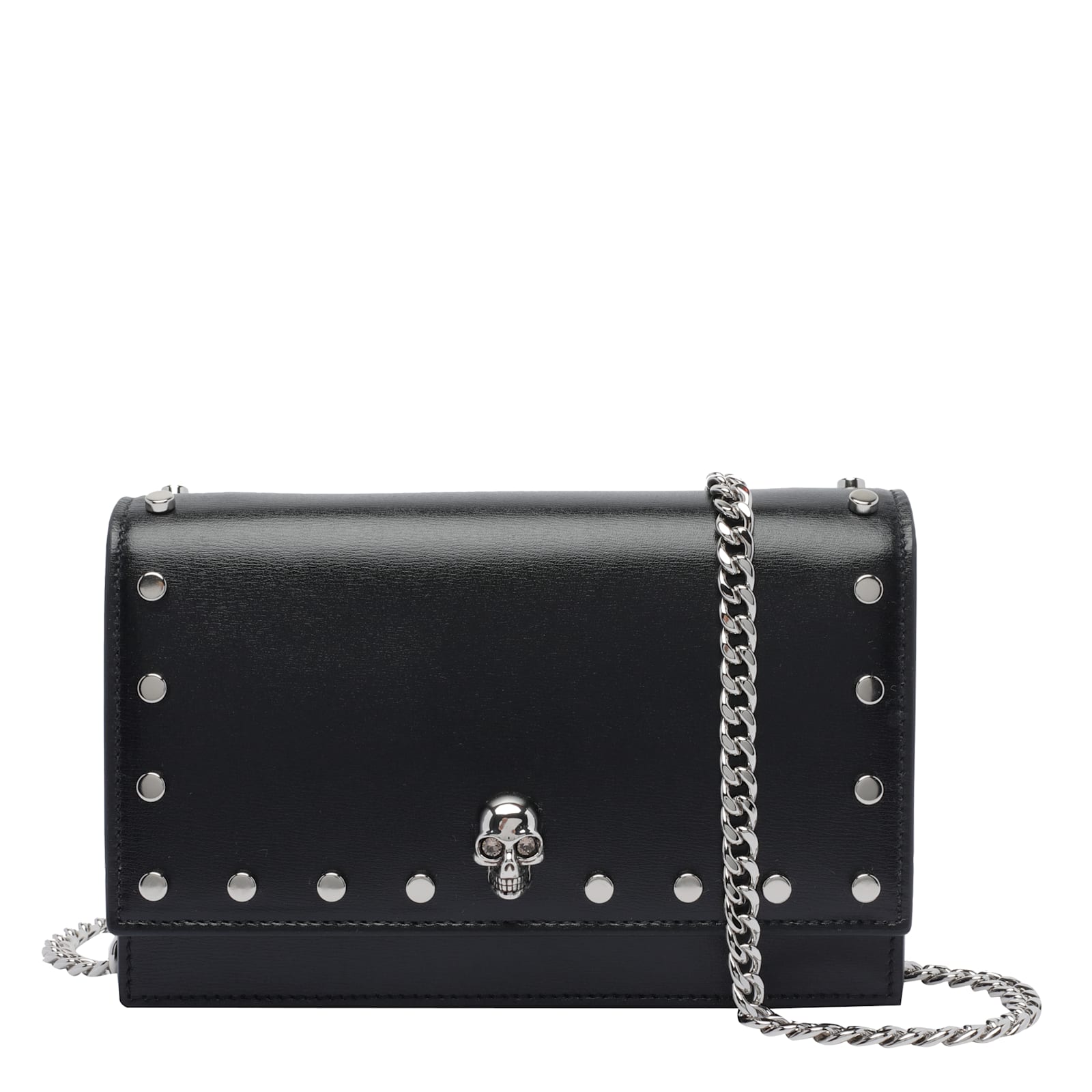 Alexander Mcqueen Small Skull Crossbody Bag In Black