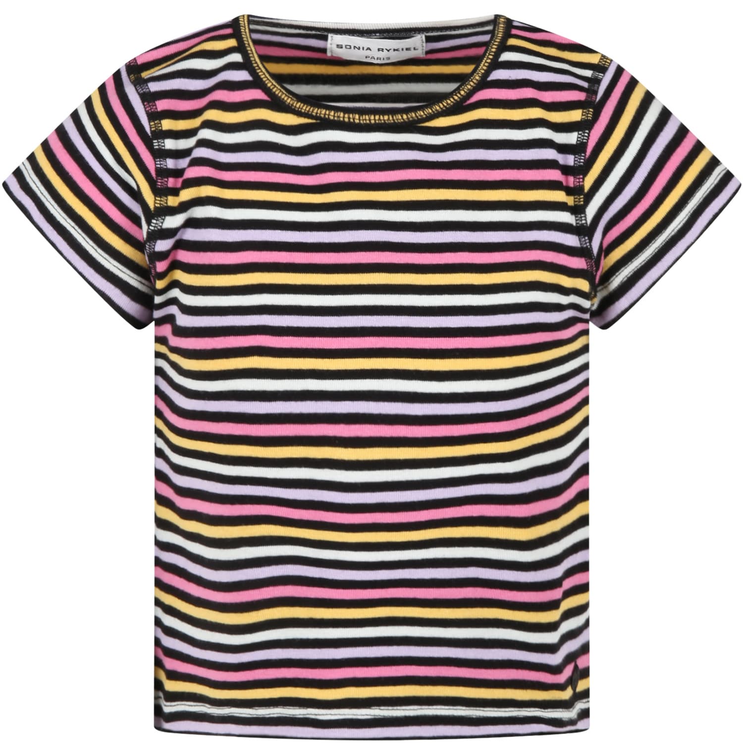 Rykiel Enfant Multicolor T-shirt For Girl With Logo