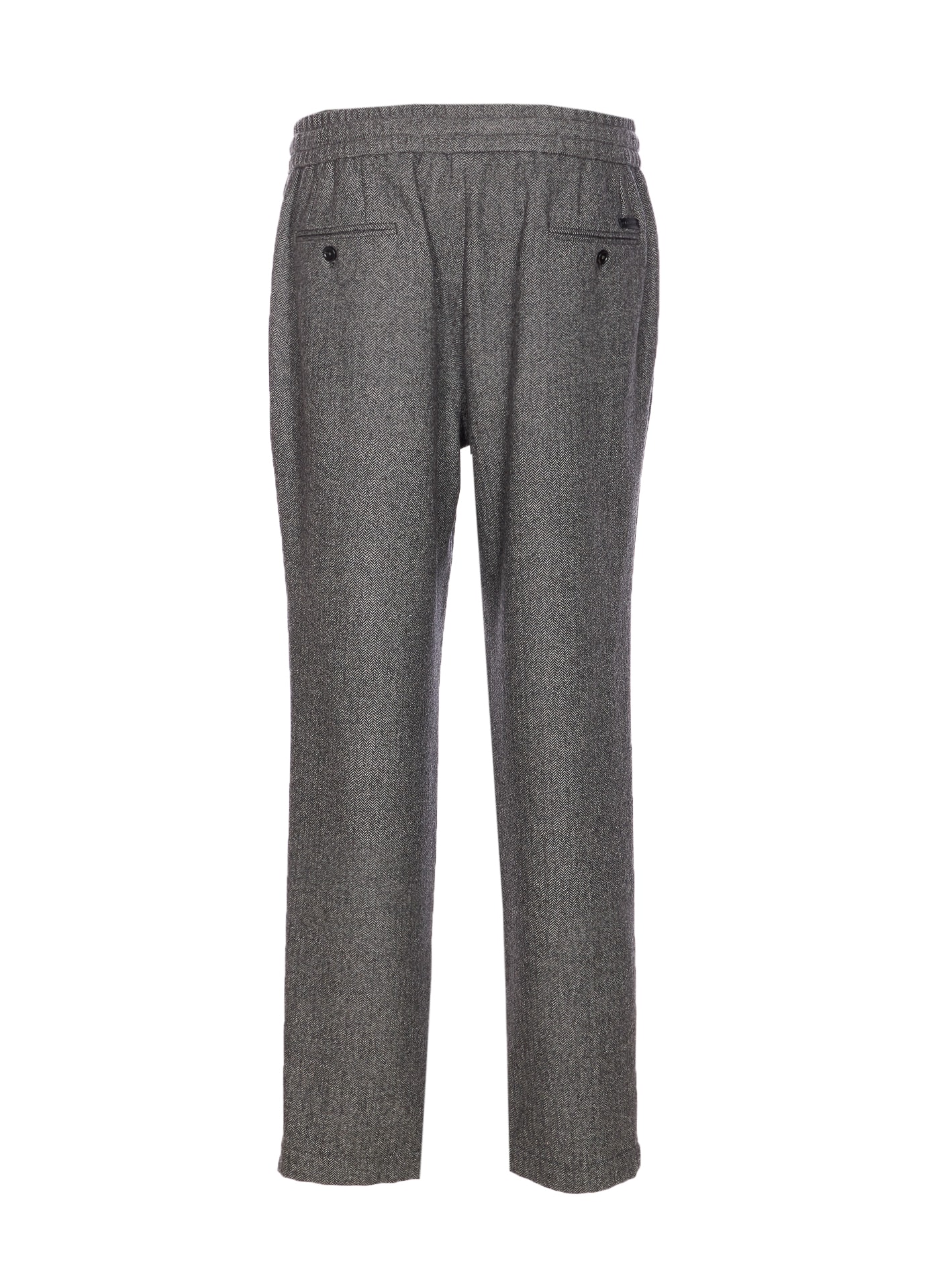 Dolce & Gabbana Trousers Tailored Herringbone Pattern In Gray