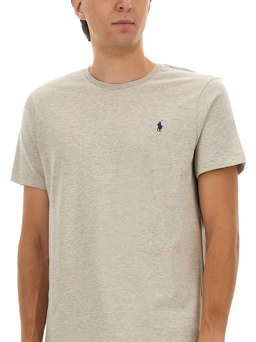 Polo Ralph Lauren Cotton T-shirt In Gray