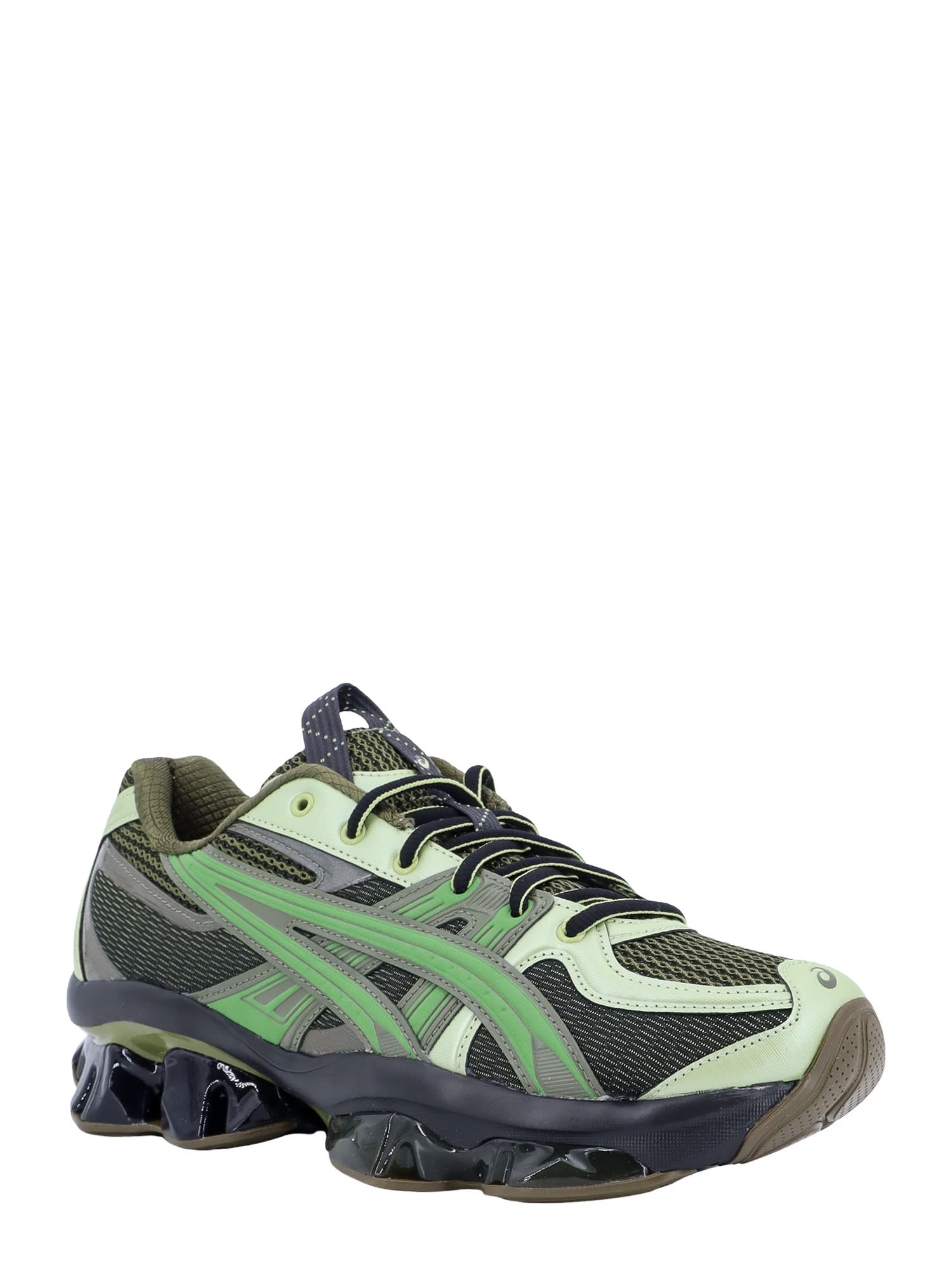 Shop Asics Us5-s Gel Quantum Kinetic Sneakers In Moss/bamboo