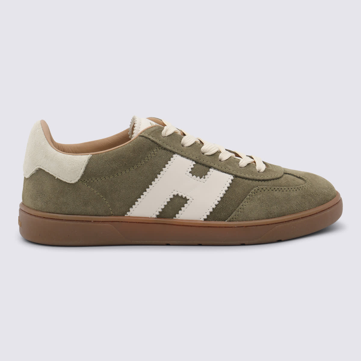 Light Green Leather Sneakers