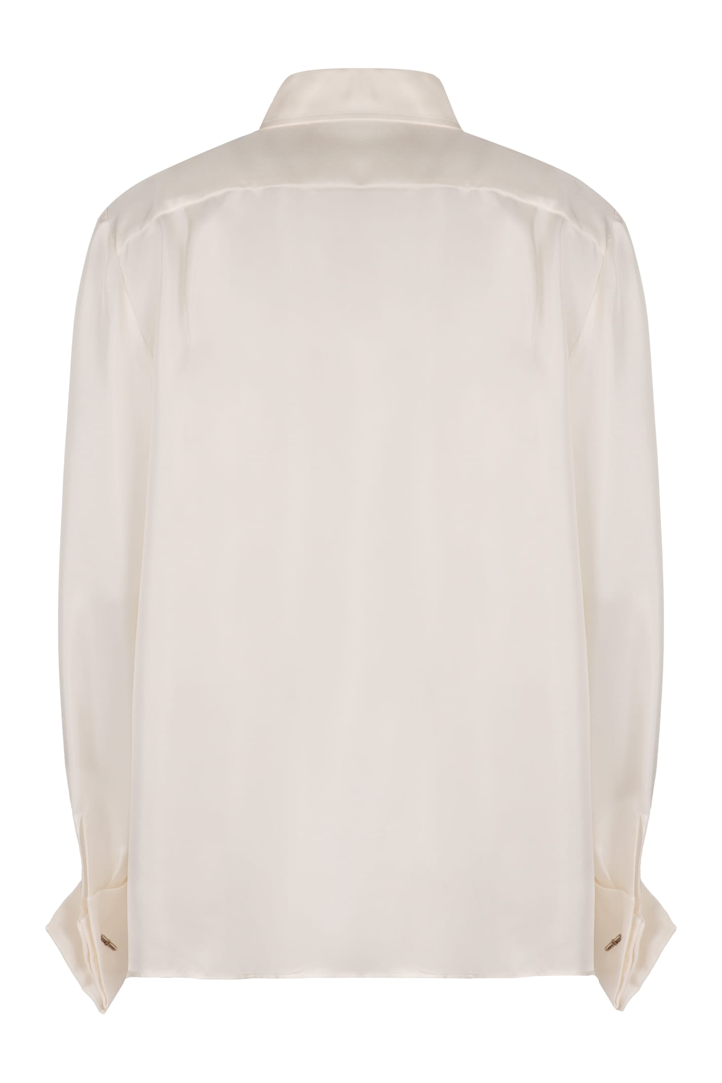 Shop Alberta Ferretti Silk Shirt In Ivory