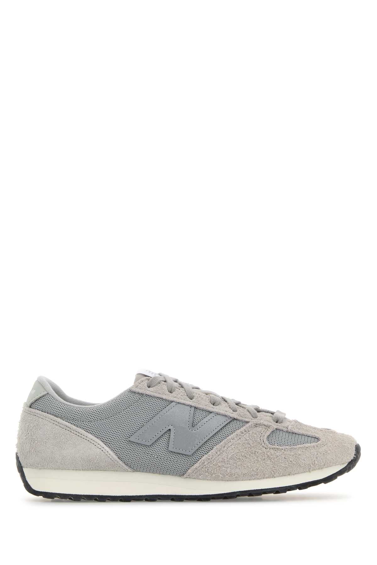 Junya Watanabe Casual Sneakers With Rubber Sole And Mesh Panels In Gray