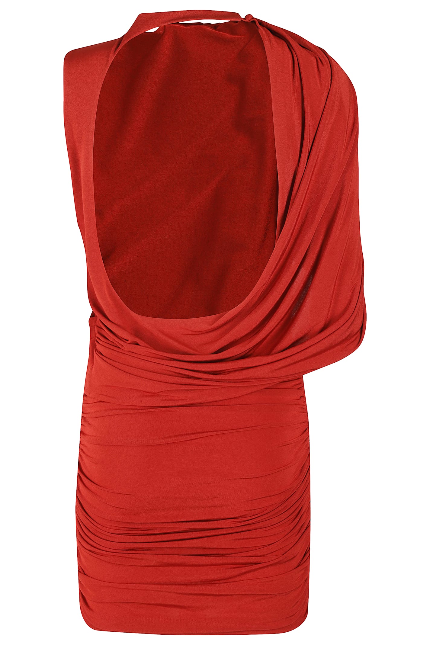 Magda Butrym Magda Burtym Asymmetrical Draped Mini Dress In Red