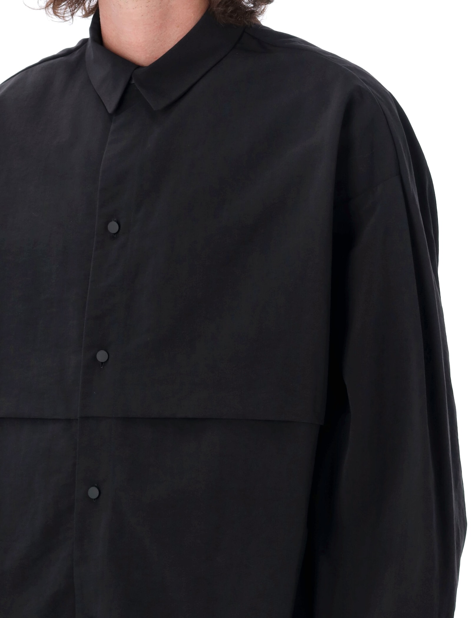 Shop Fear Of God Military Overshirt In Black