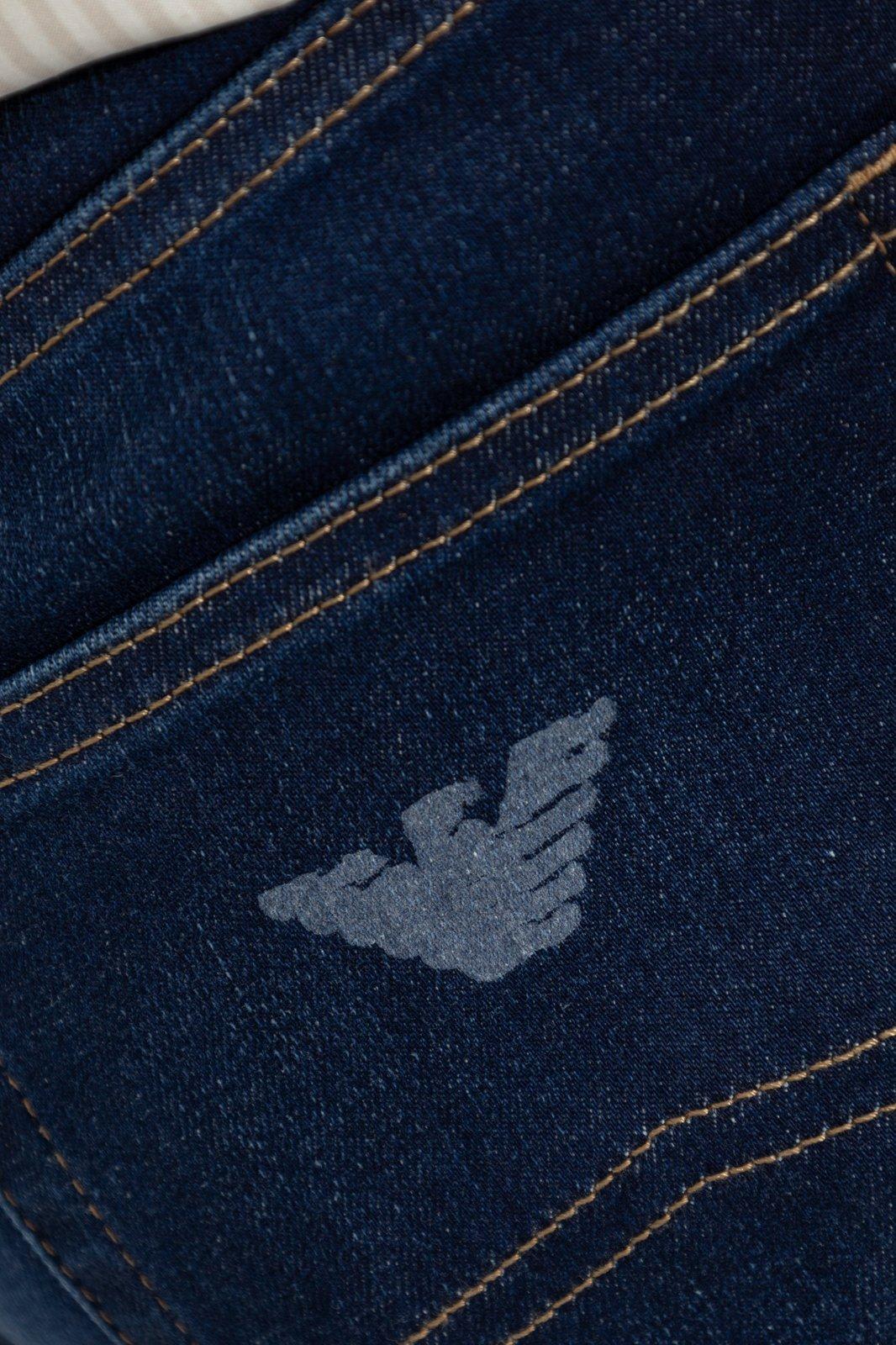 EMPORIO ARMANI LOGO DETAILED SKINNY JEANS