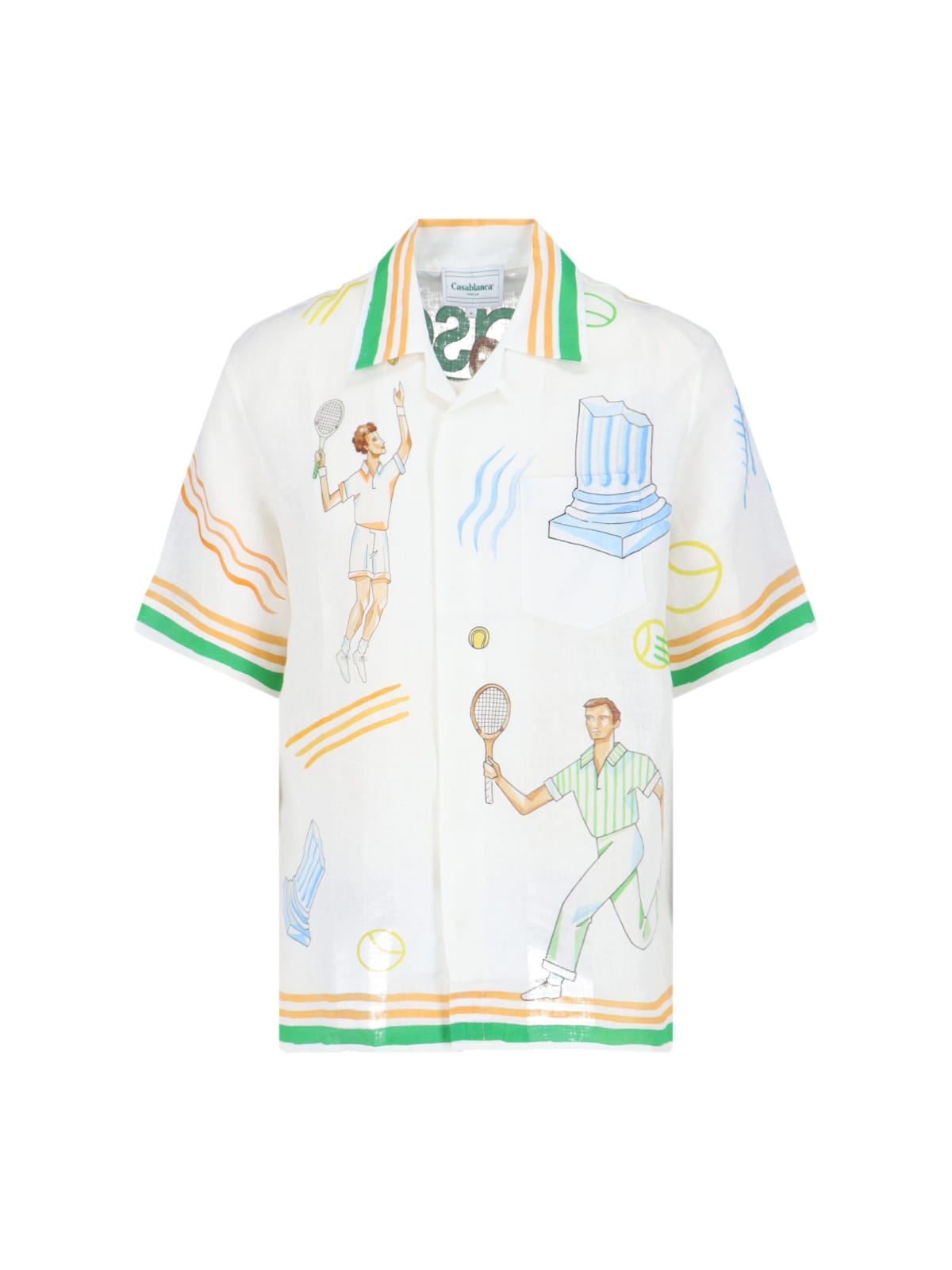 Shop Casablanca Tennis Play Icon Shirt In White