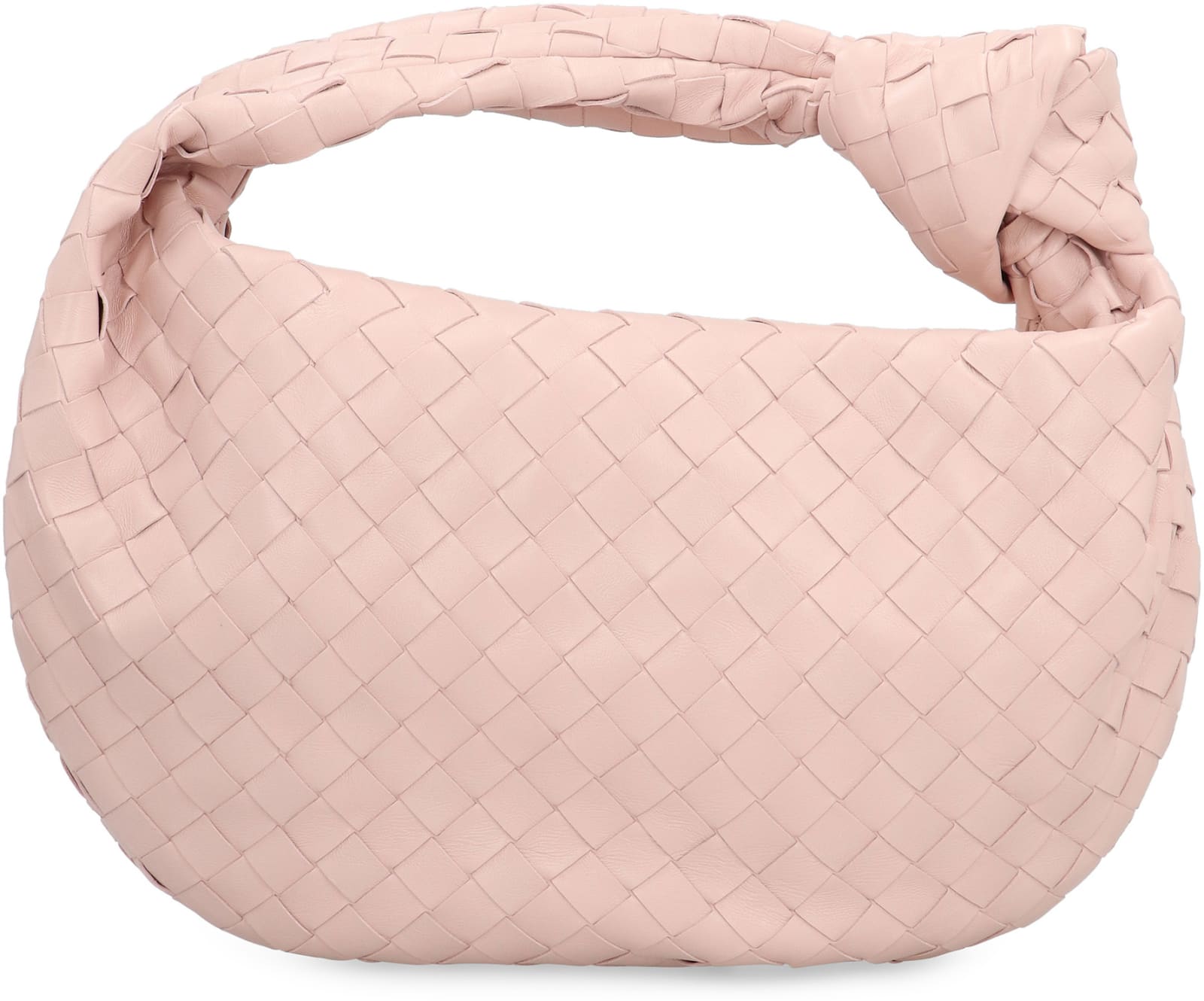 Shop Bottega Veneta Teen Jodie Leather Shoulder Bag In Petale/gold