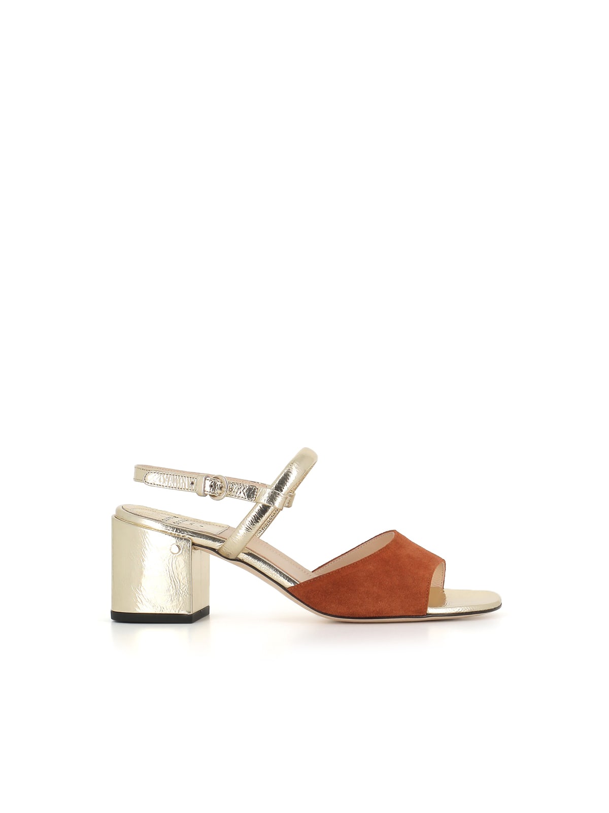Shop Laurence Dacade Sandal Ginger In Platino/bruciato