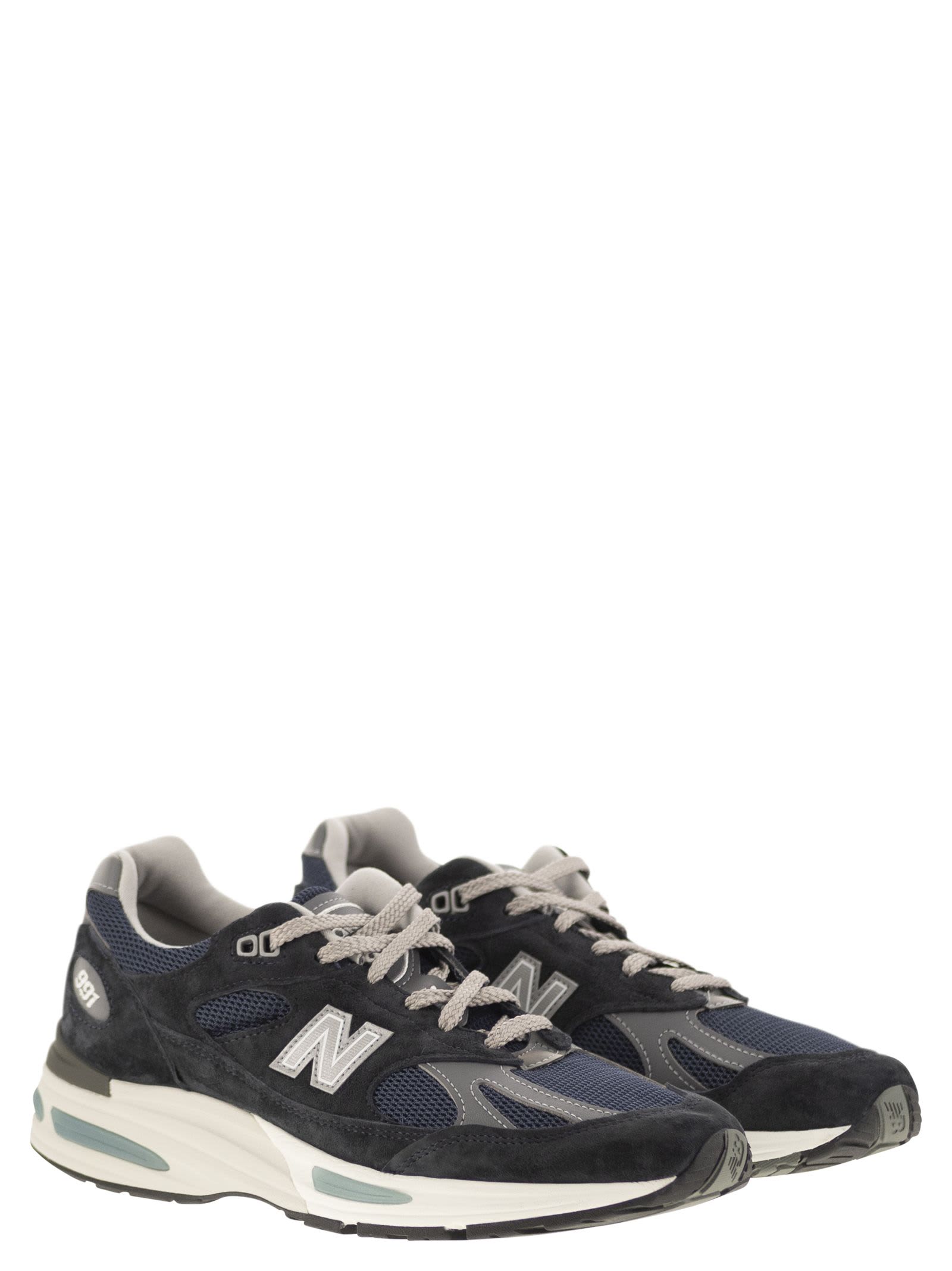 New Balance Made In Uk 991v2 Panelled Sneakers In Navy