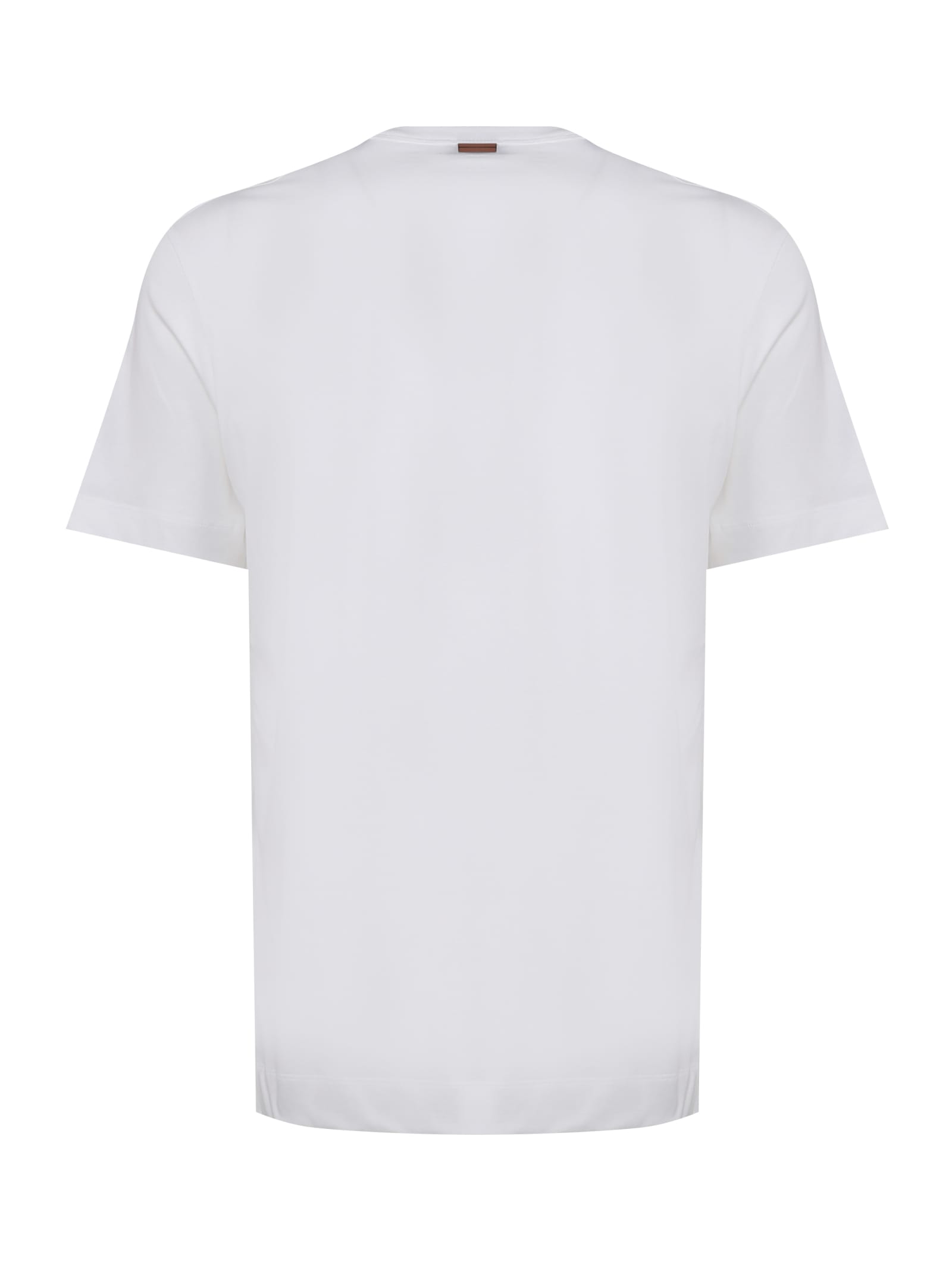 Shop Zegna Logo Cotton T-shirt In White