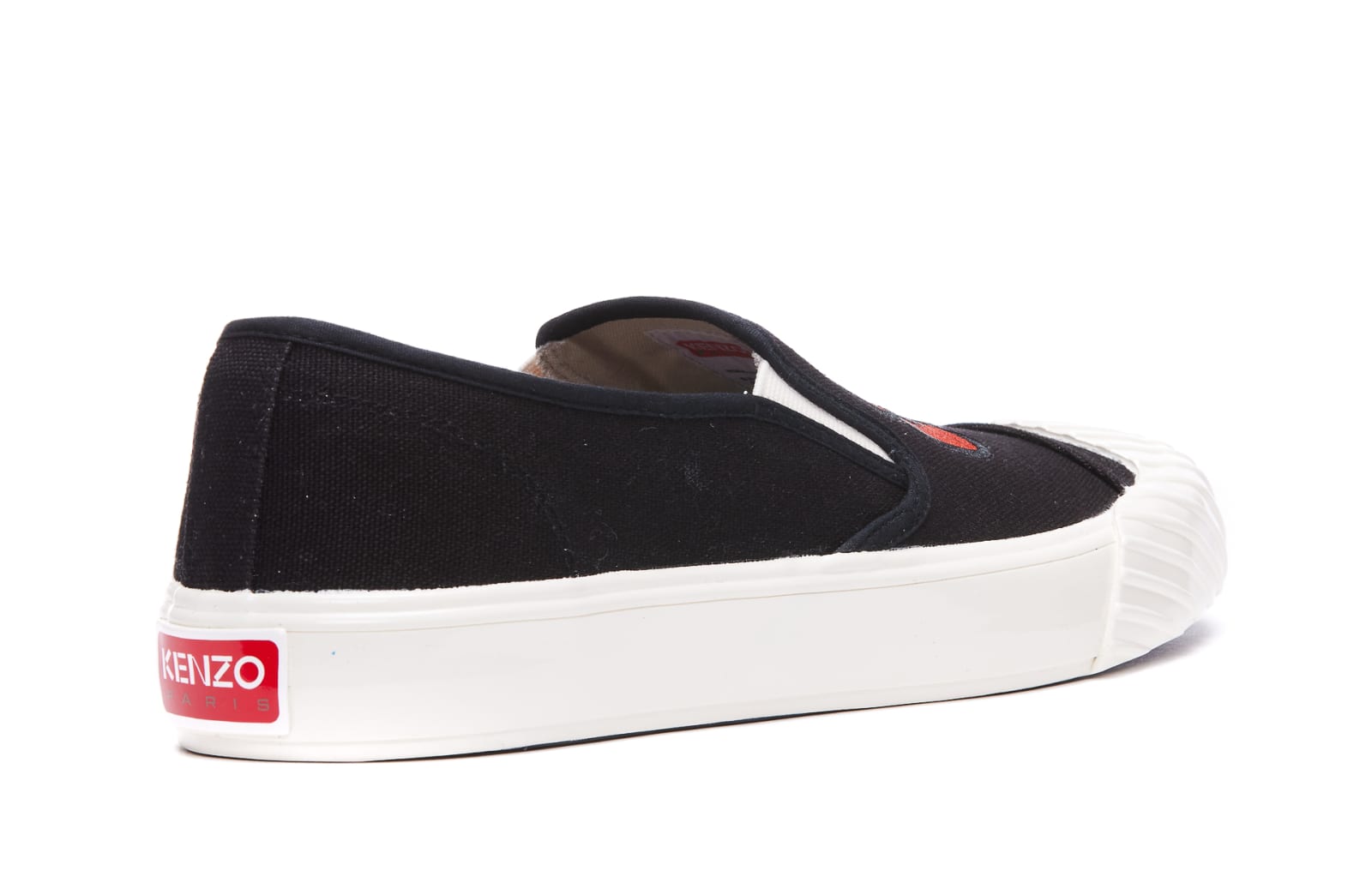 Shop Kenzo School Slip On Sneakers In Black