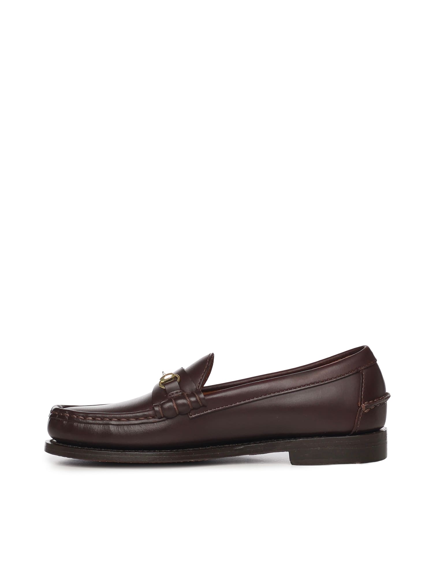 Sebago Joe Modena Bordeaux Pull-on Loafers With Horsebit Detail In Leather Woman In Brown