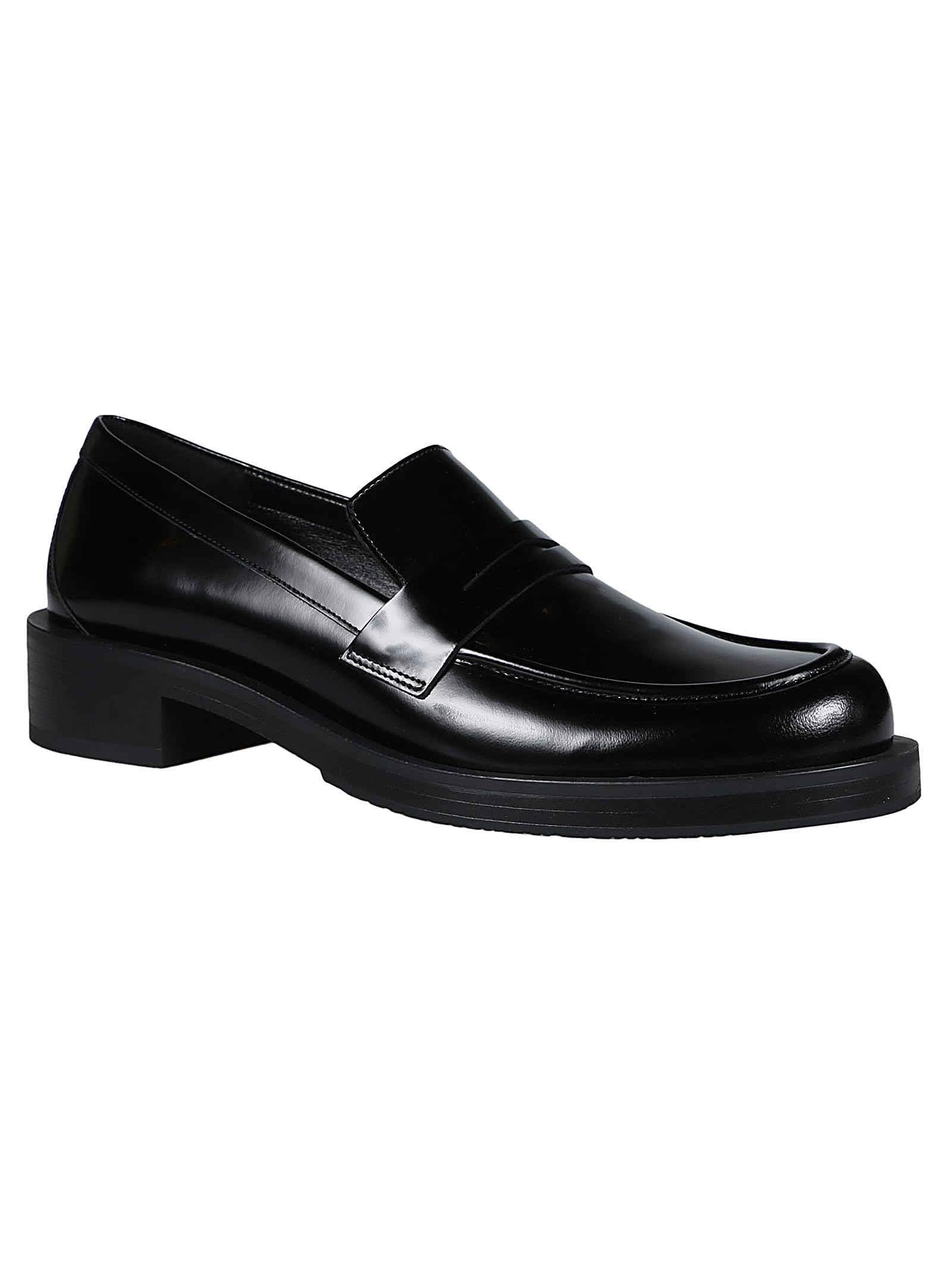 Shop Stuart Weitzman Palmer Bold Loafers In Blk Black