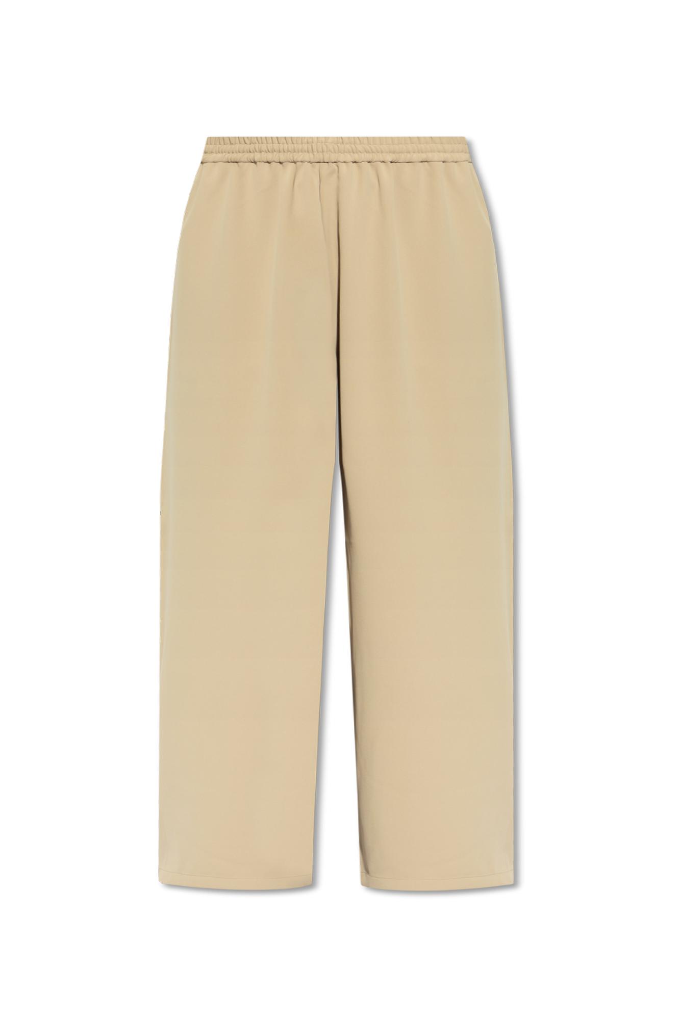 Acne Studios Trousers With Logo In Neutral