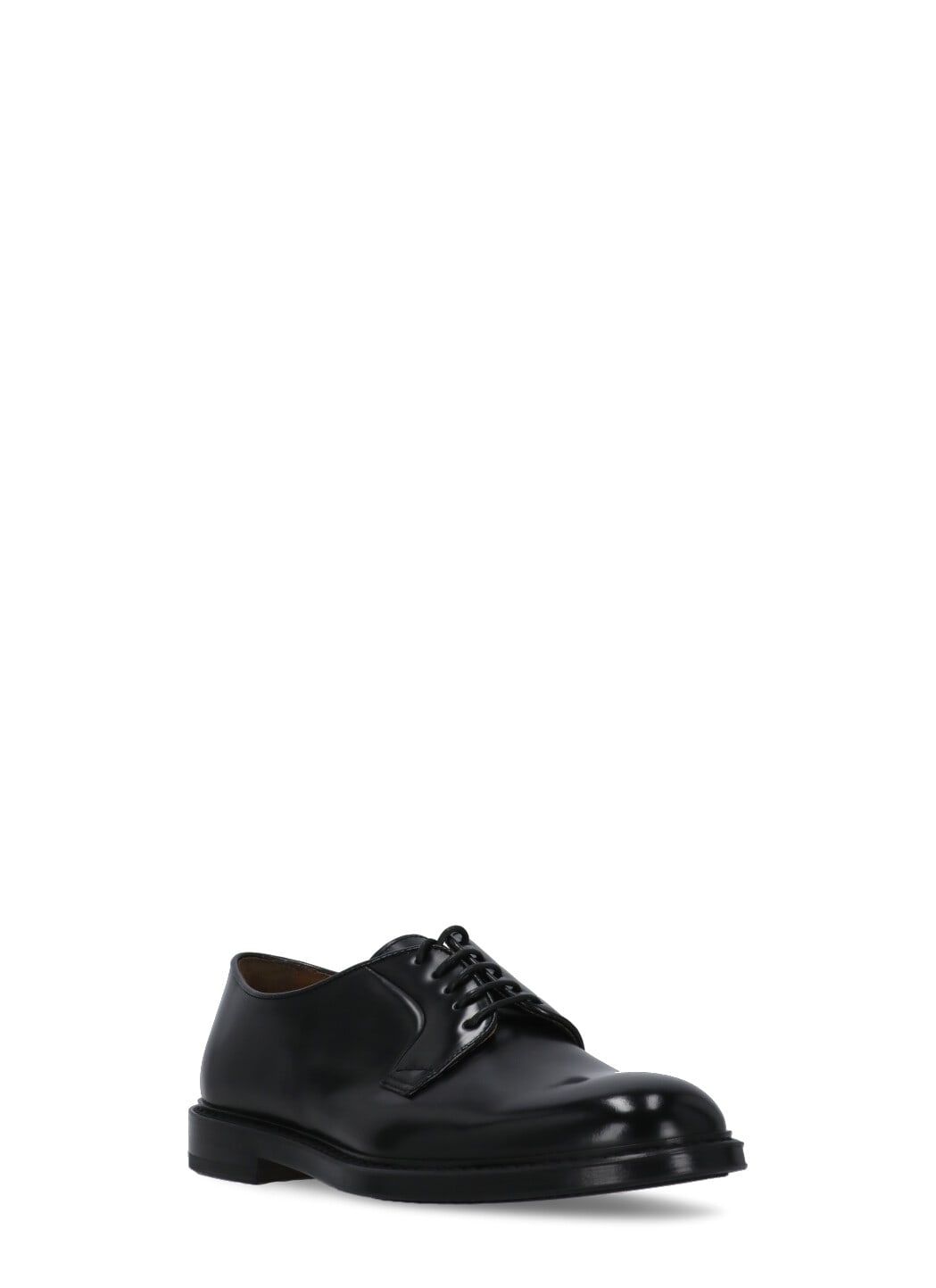 Doucal's Almond-toe Leather Derby Shoes In Black