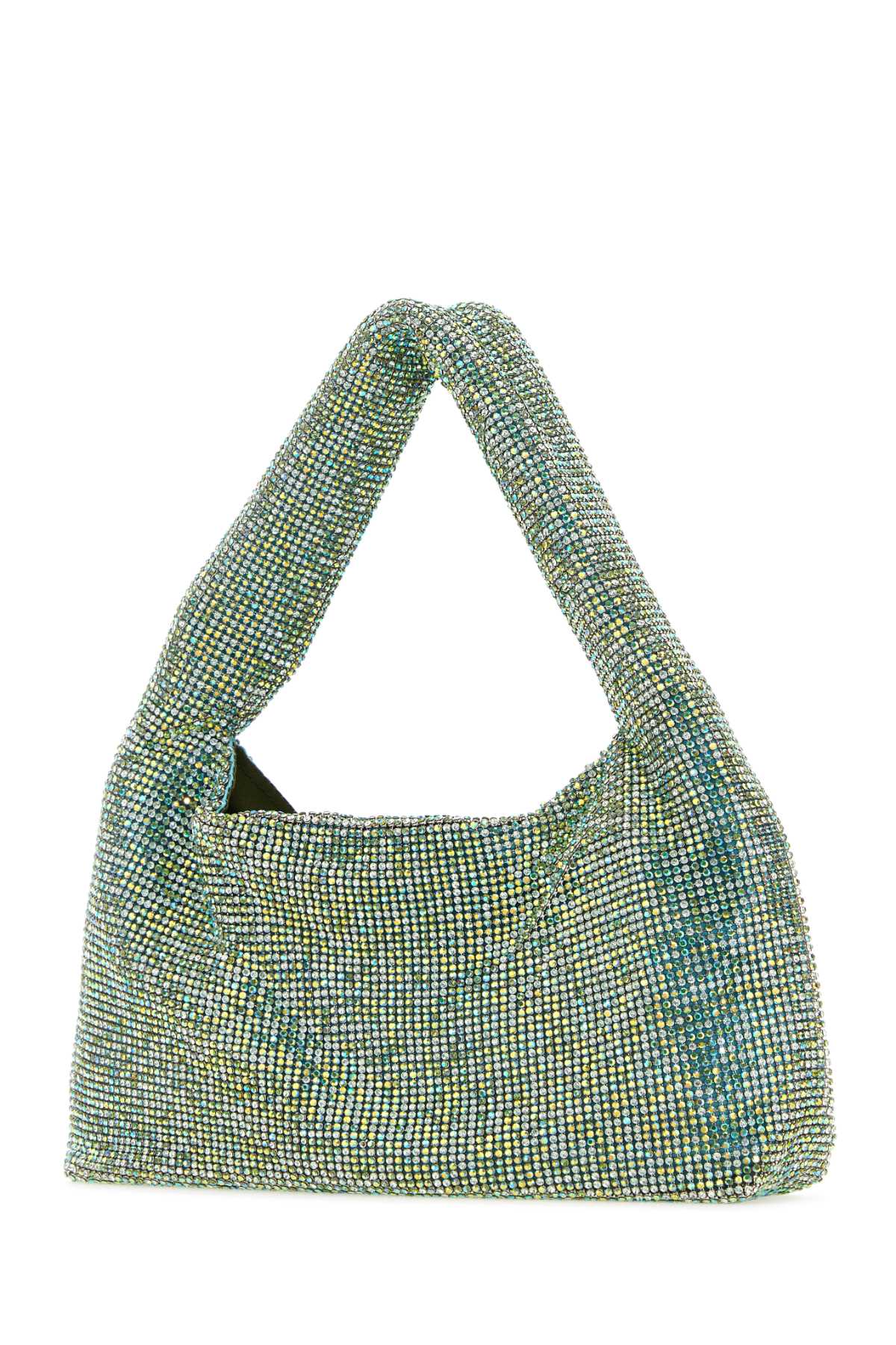 Shop Kara Green Rhinestones Mini Handbag In Mintpixel