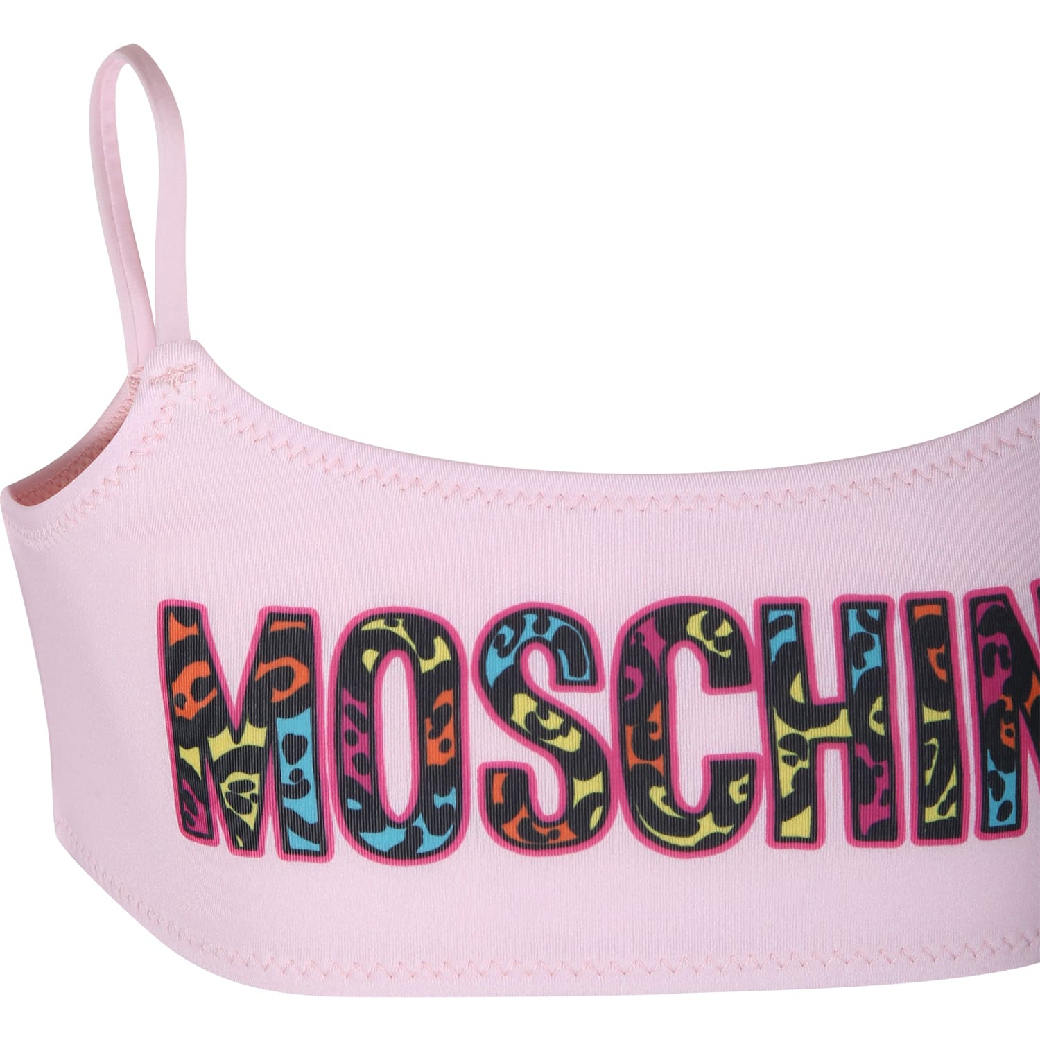 Shop Moschino Pink Bikini For Girl With Logo