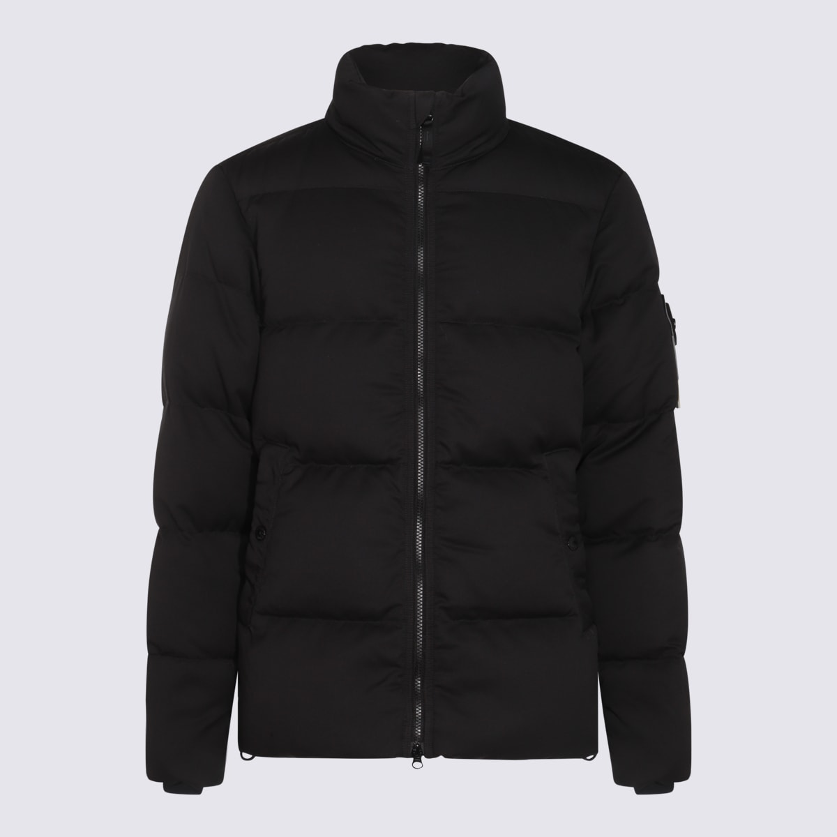 Shop Stone Island Black Down Jacket