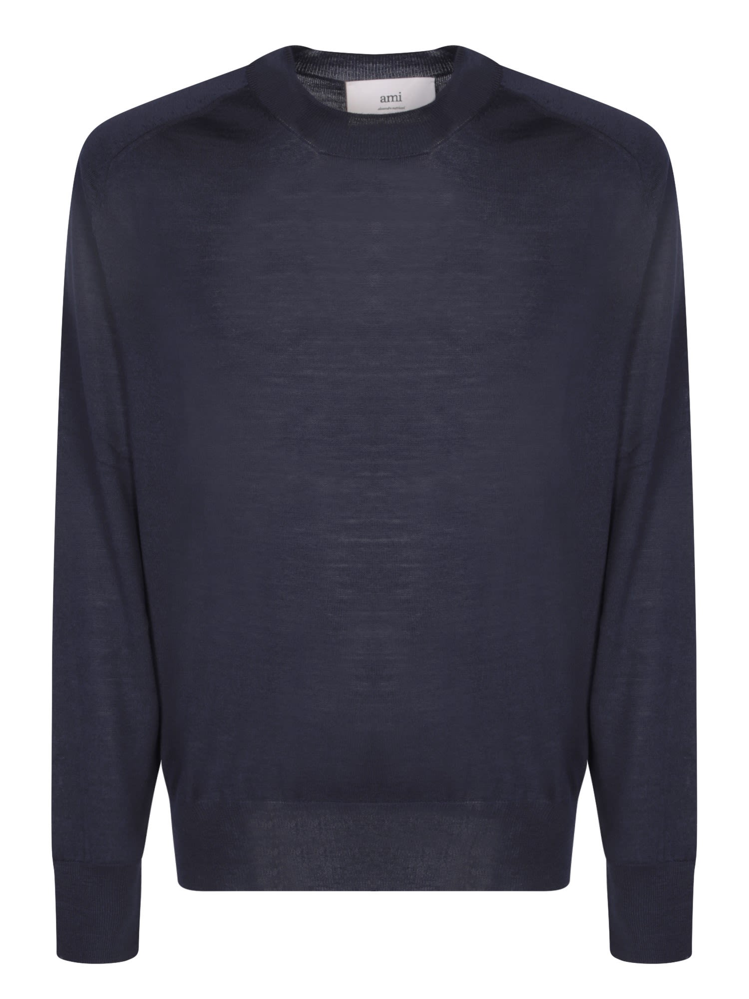 Shop Ami Alexandre Mattiussi Blue Cotton Sweater