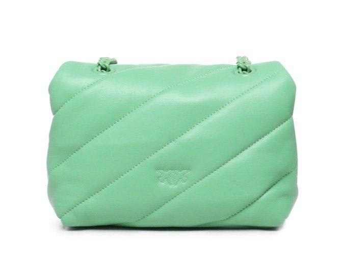 Pinko Love Bird Quilted Crossbody Bag In Green