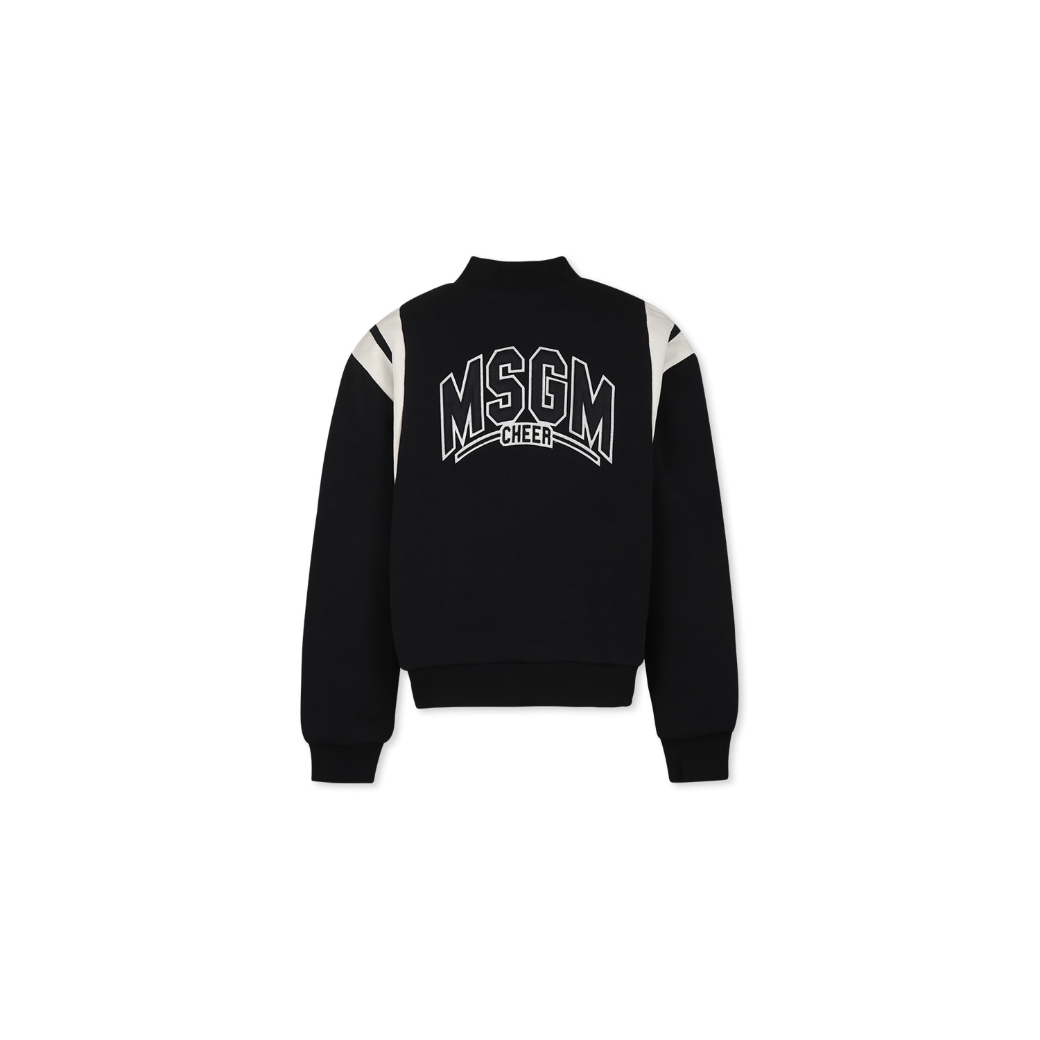 MSGM BLACK BOMBER JACKET FOR BOY 