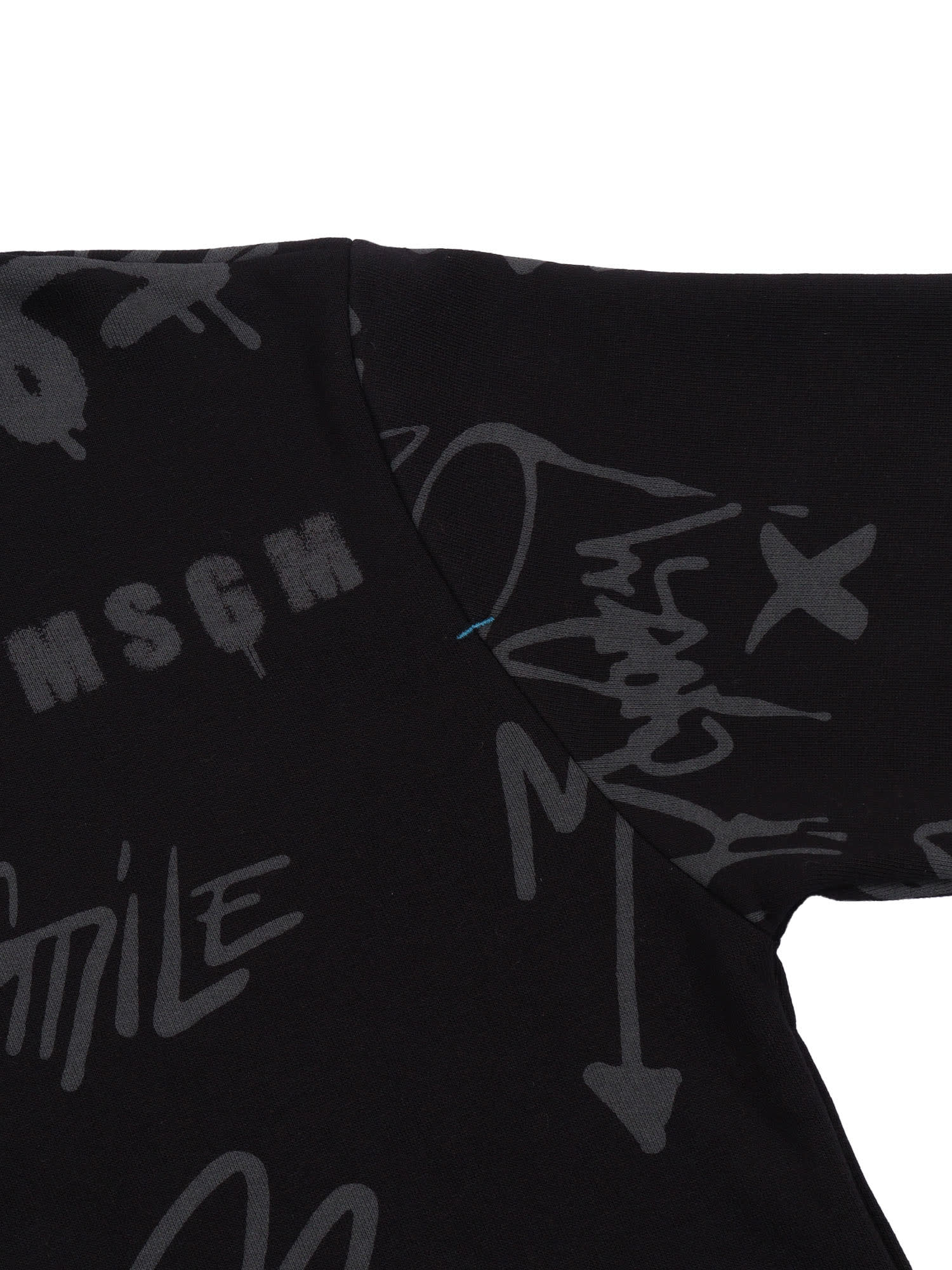 Msgm Hoodie Boy In Black