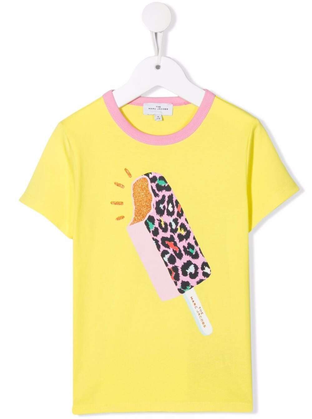 Marc Jacobs Girls Yellow Cotton T-shirt With Ice Cream Print