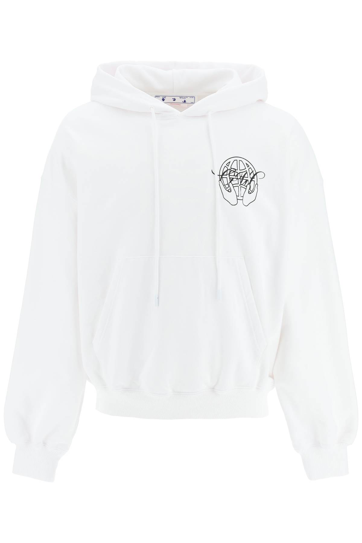 Off-white Hand Arrow Boxy Sweatshirt In White