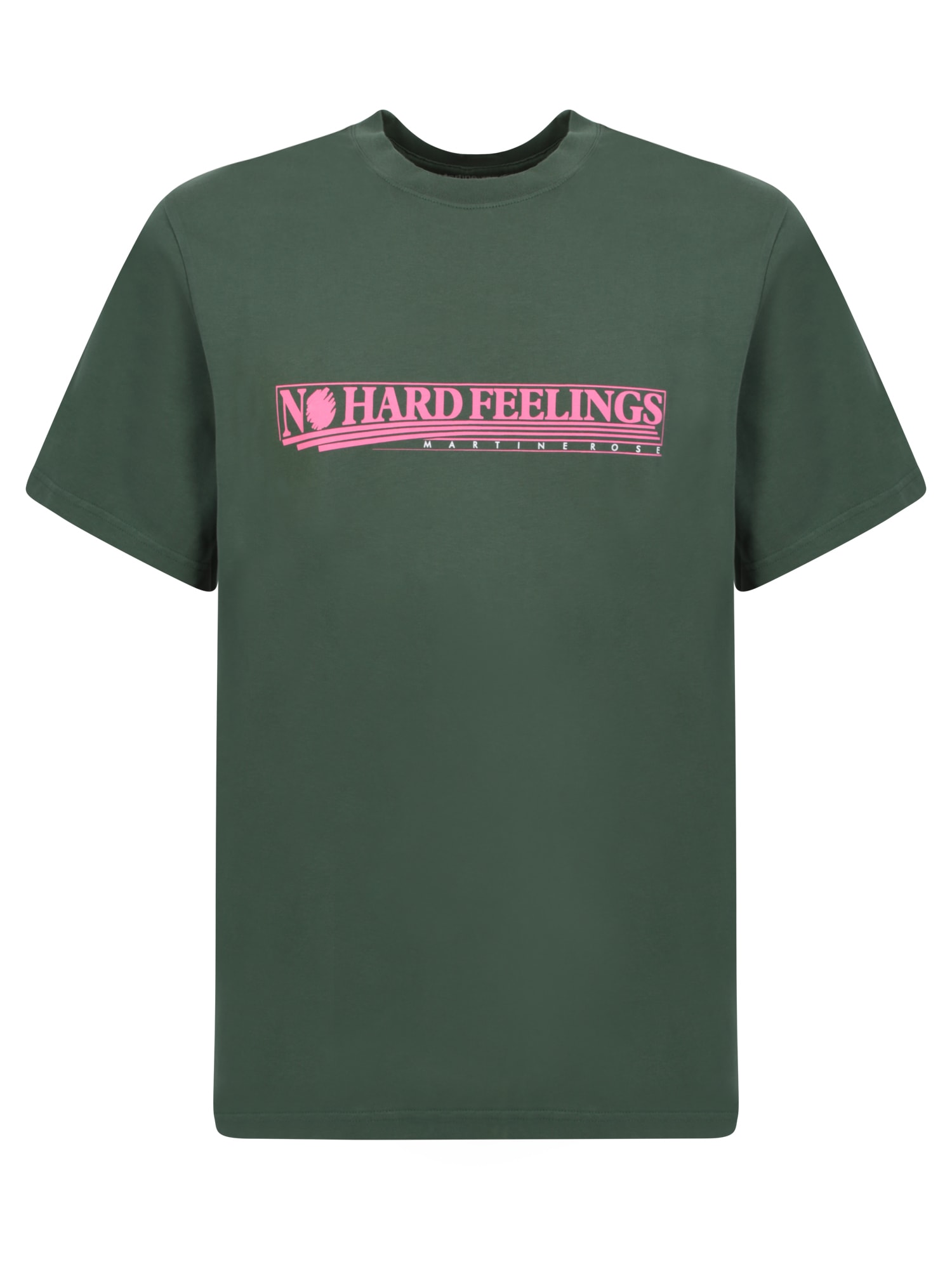 Shop Martine Rose No Hard Felling Dark Green T-shirt
