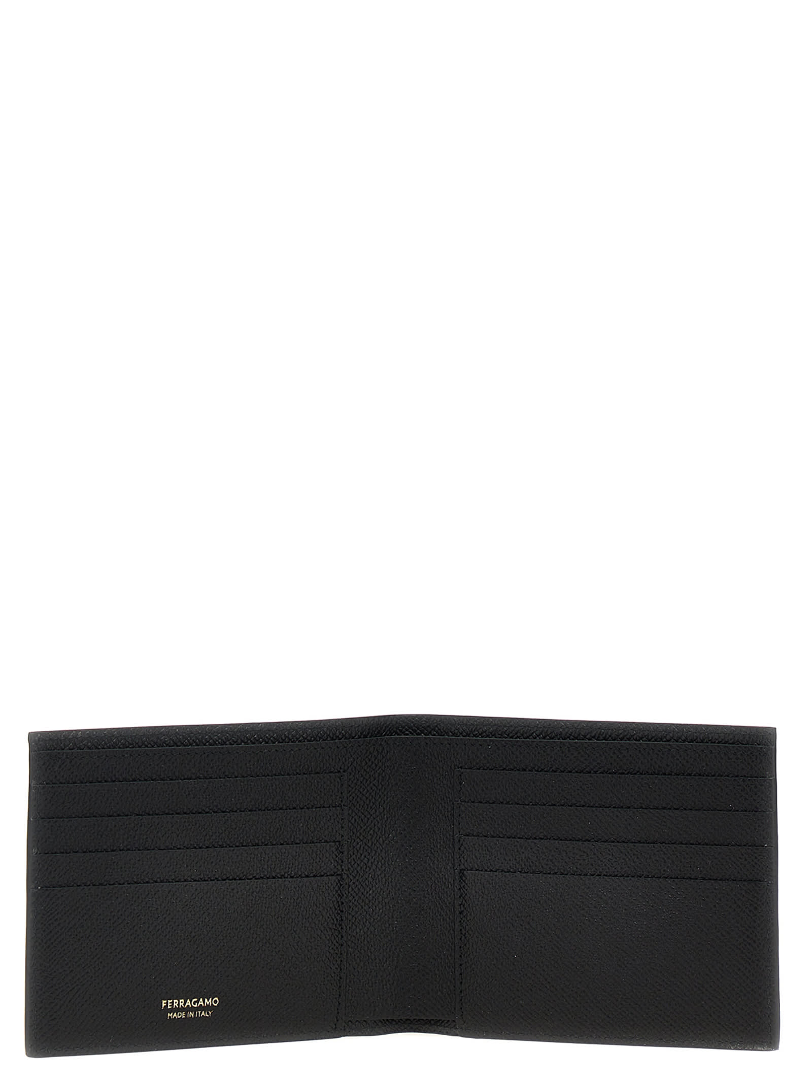 Shop Ferragamo Gancini Wallet In Black