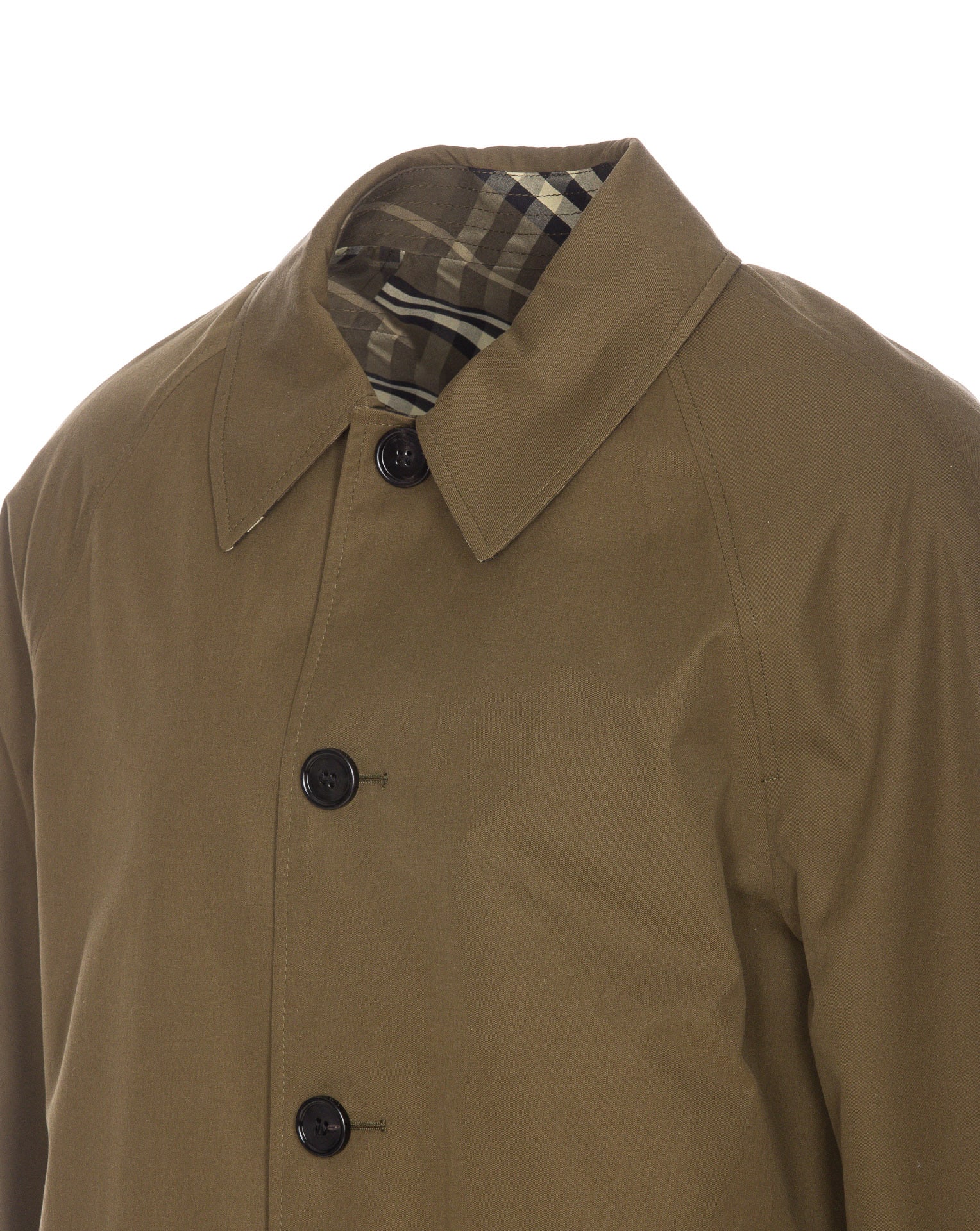 Shop Burberry Reversible Trench Coat In Green