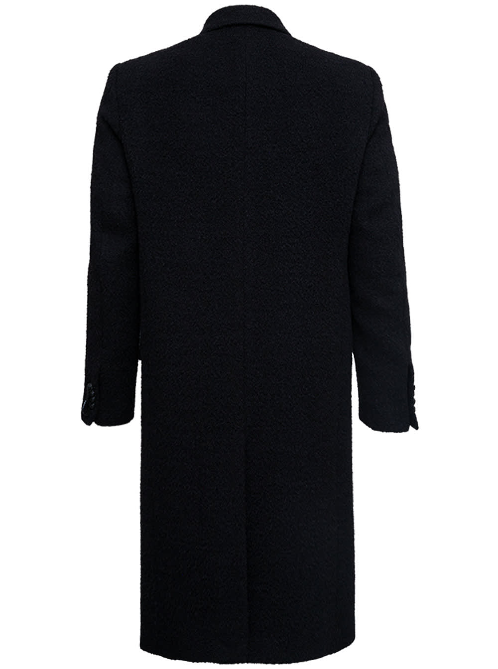 Tonello Double-breasted Black Wool Coat