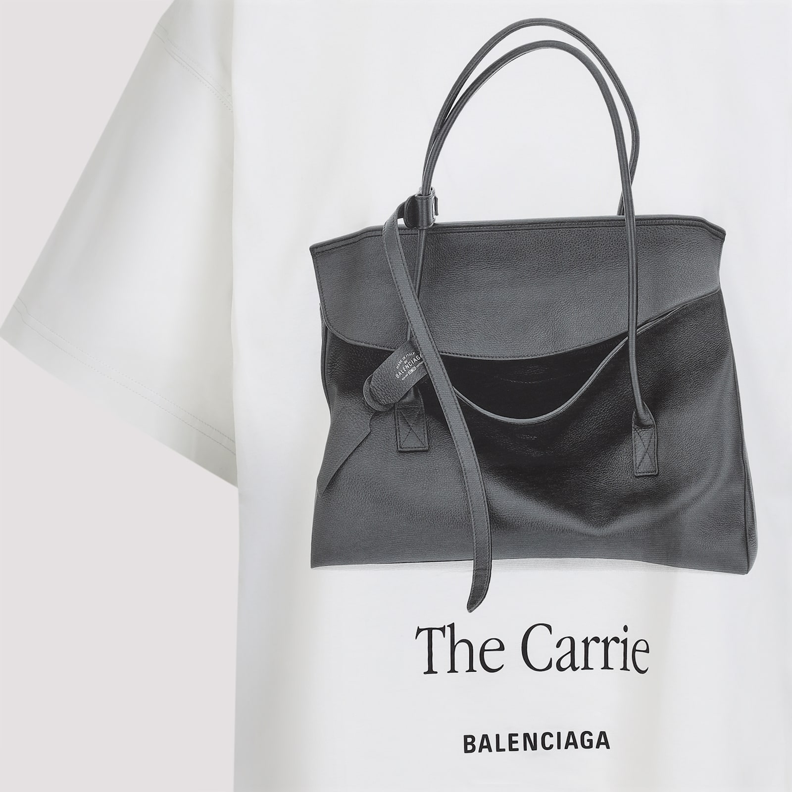 Balenciaga Oversized Graphic Print T-shirt In Dirty White