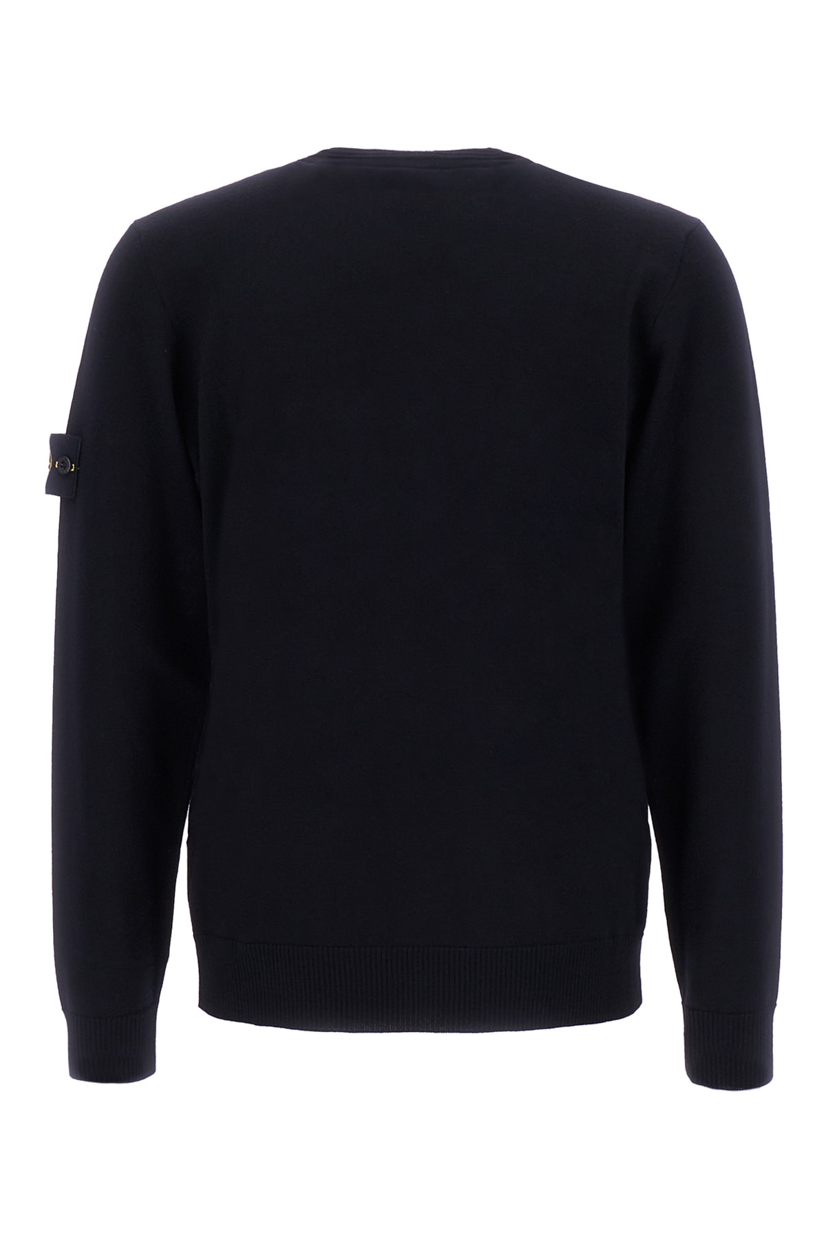 Stone Island Lightweight Wool Crew Neck Pullover In Black