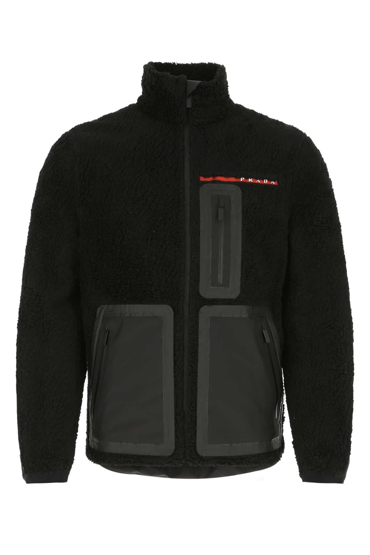 Shop Prada Black Teddy Jacket In F0002