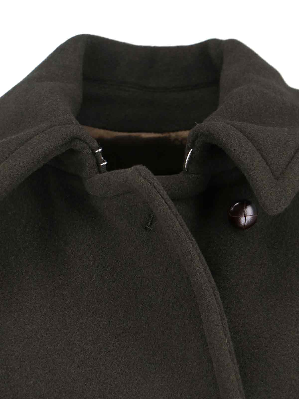 Isabel Marant Double-breasted Green Jacket With Structured Collar And Large Buttons In Green