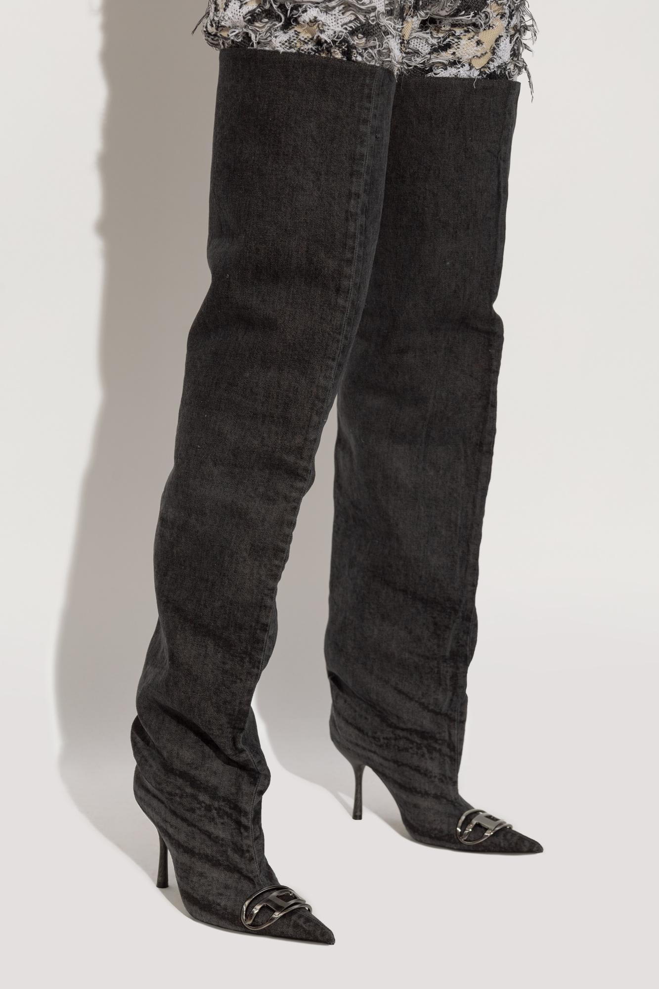 Diesel Women Venus High Boots In Black