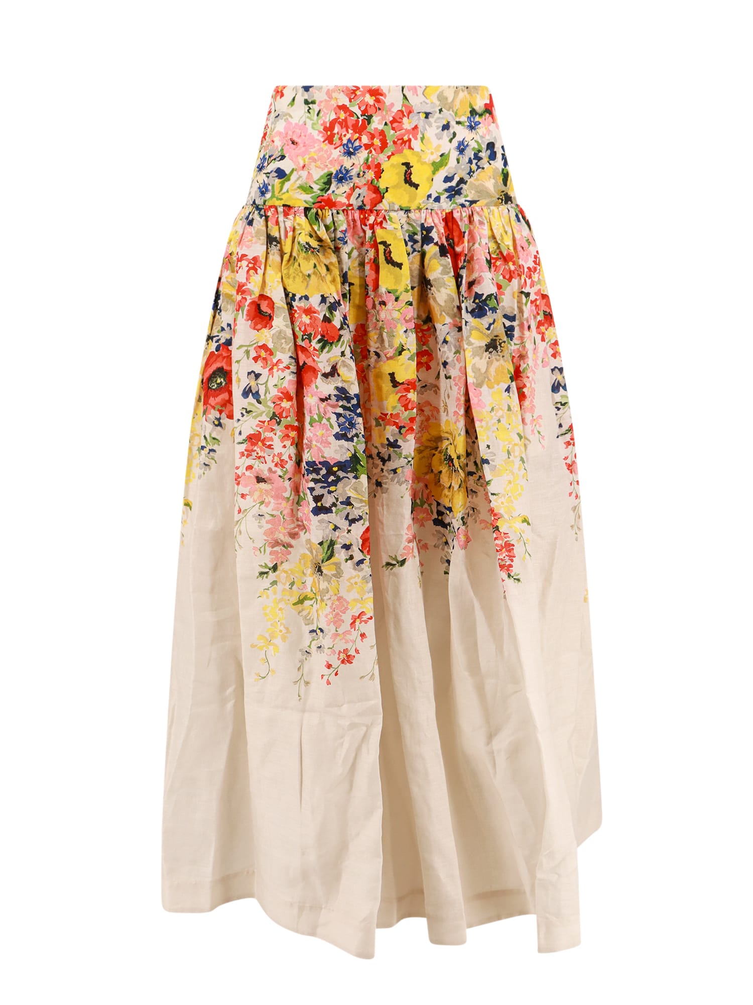 Shop Zimmermann Skirt In Ivory