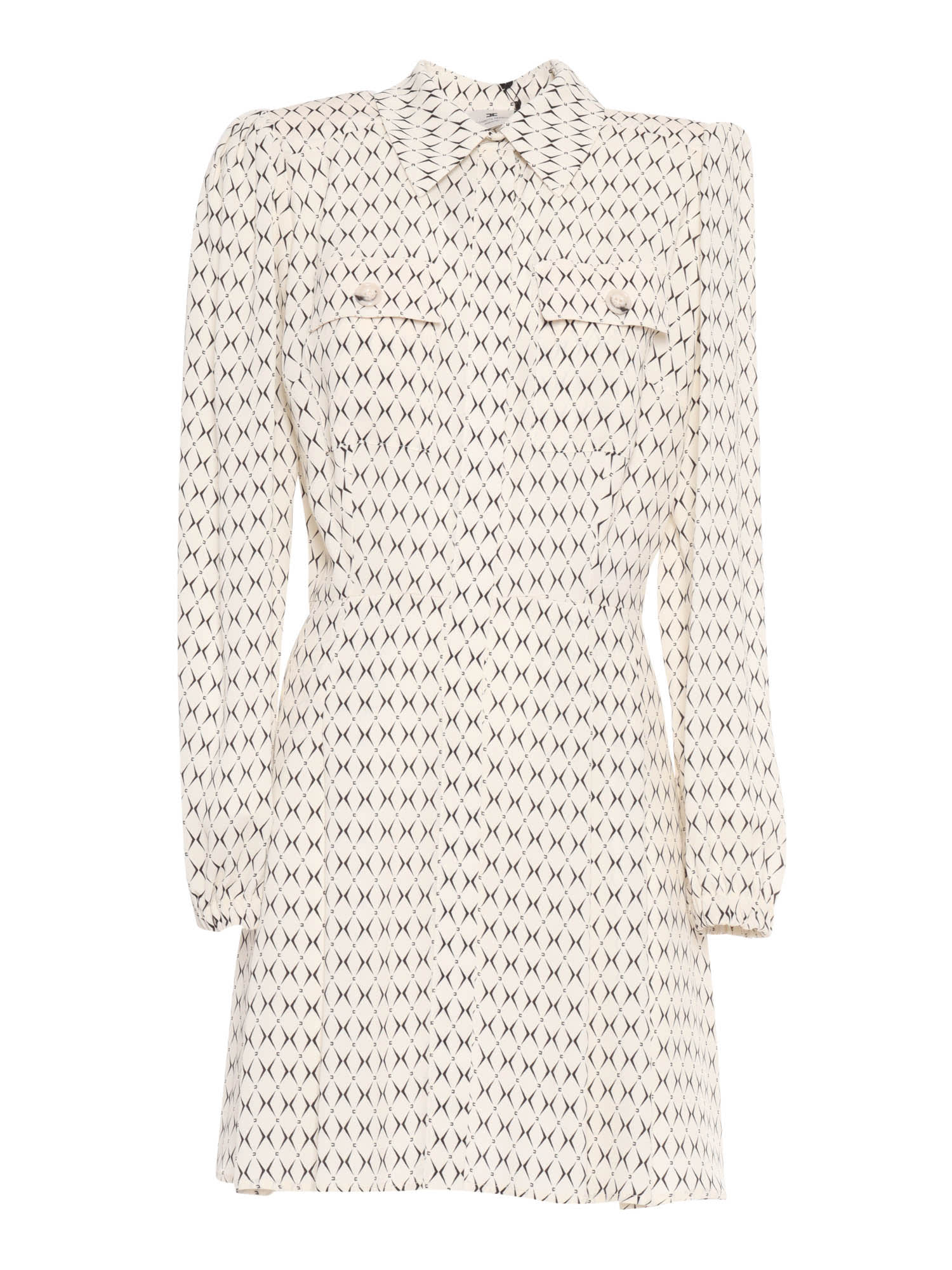 Shop Elisabetta Franchi Dress In White