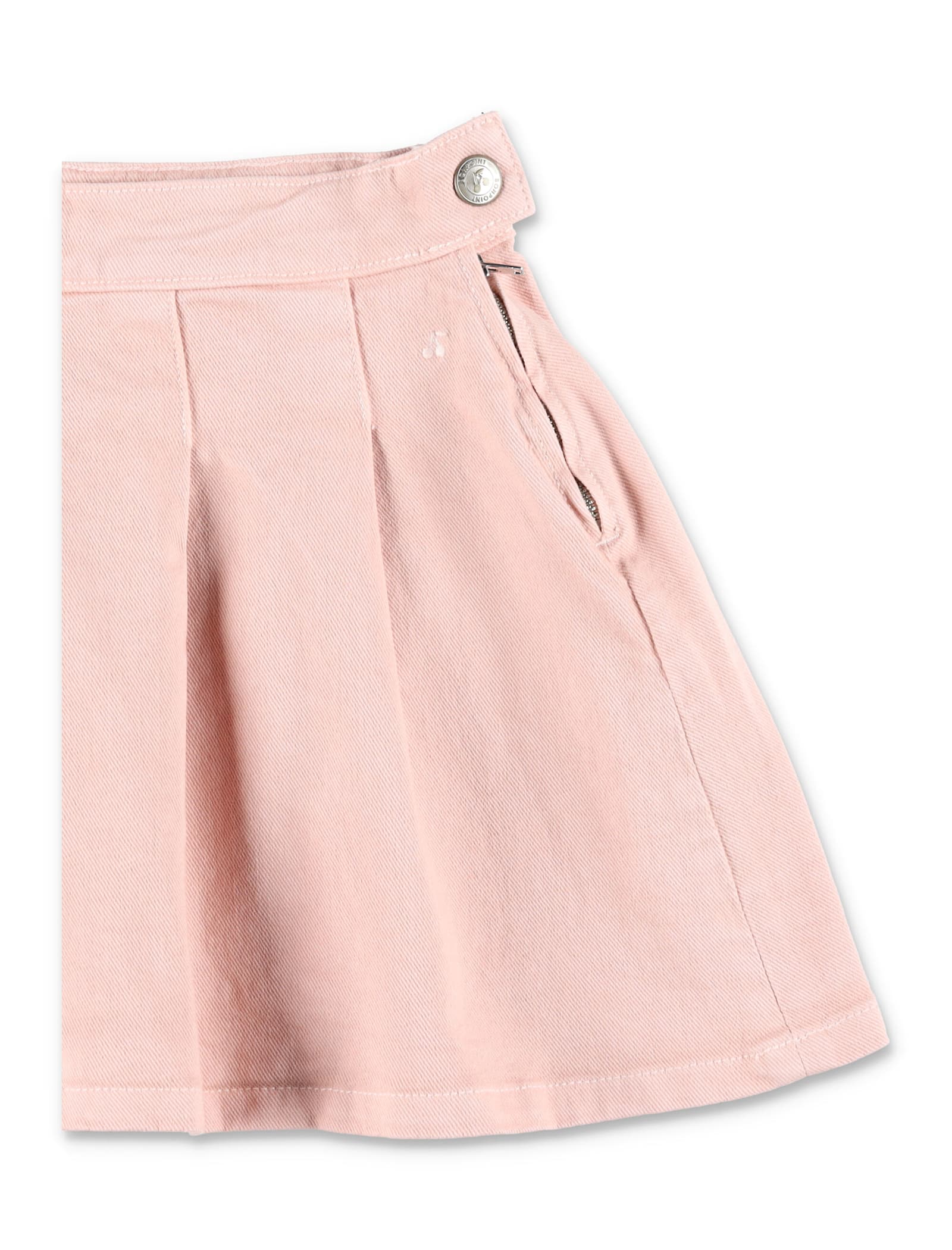 Bonpoint Jedda Girls Pleated Skirt In Organic Cotton In Pink
