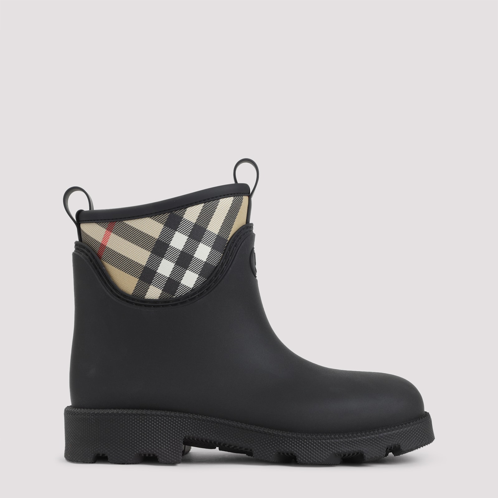 Burberry Women Marsh Stamp Rubber Ankle Boots In Black