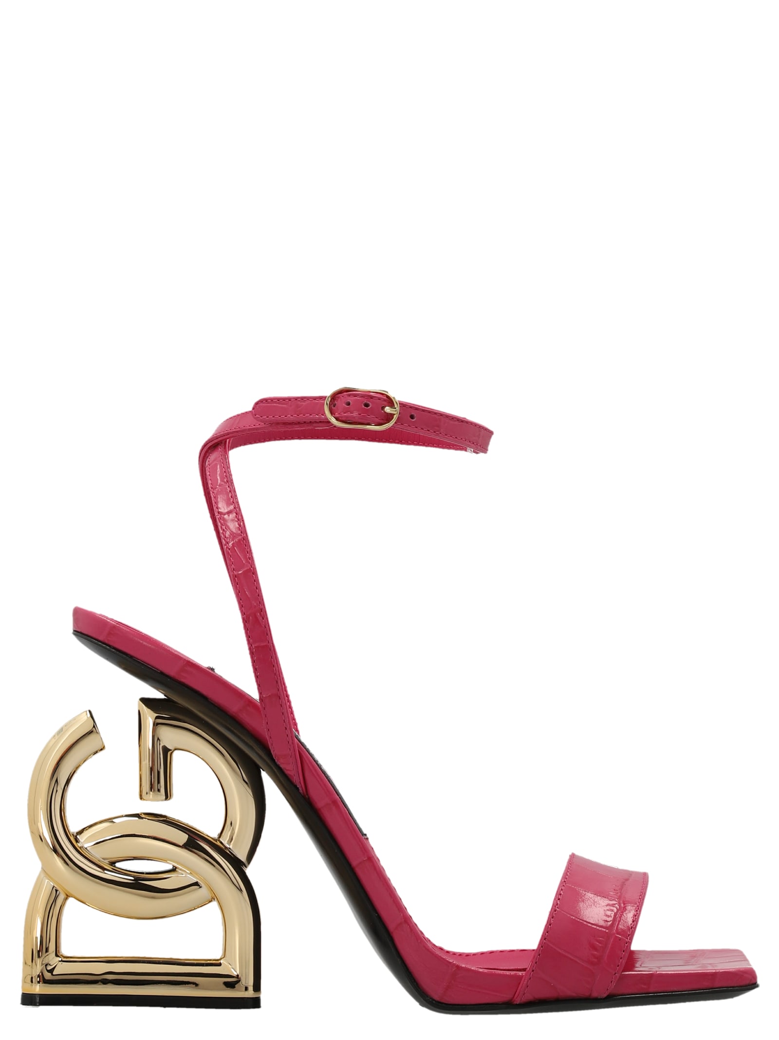 Dolce & Gabbana Logo Sandals In Pink