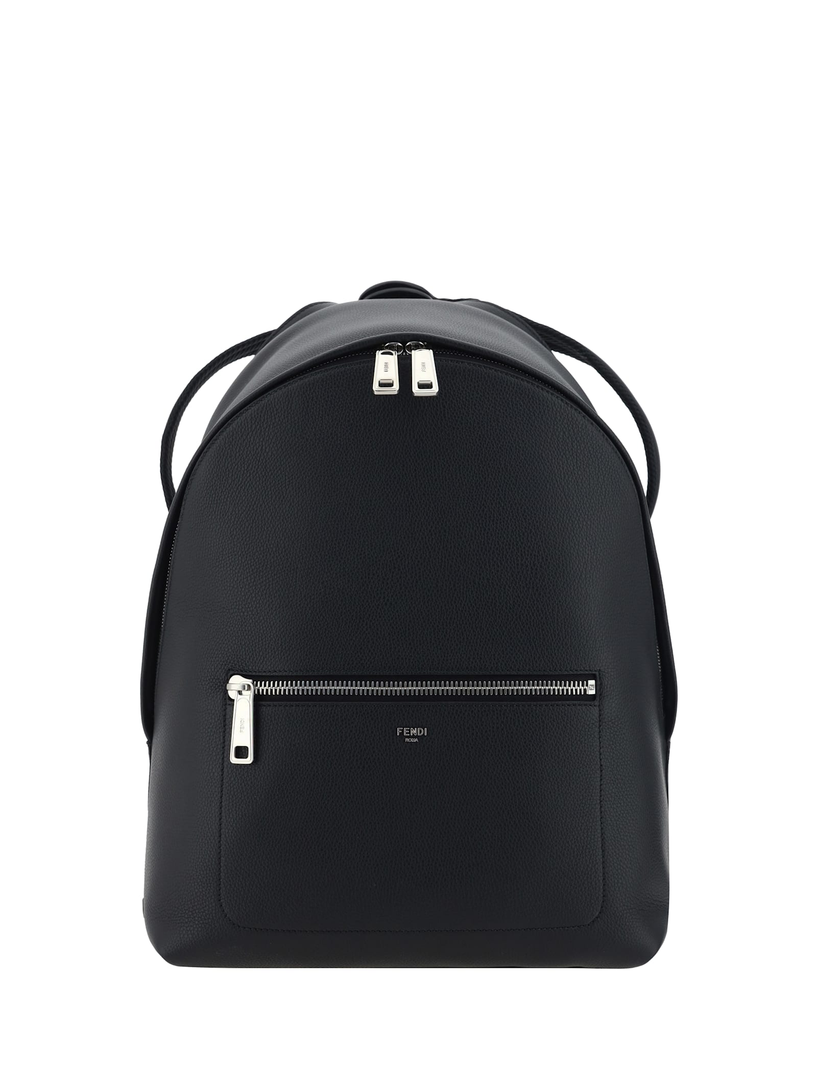 Shop Fendi Backpack In Nero+palladio