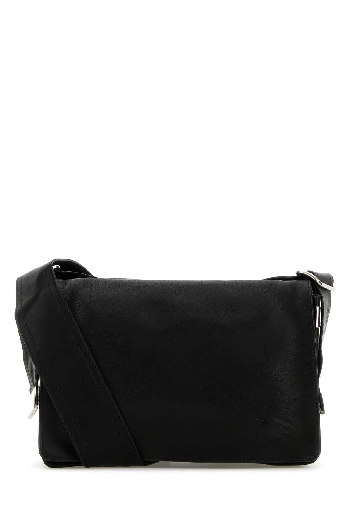 Shop Burberry Black Leather Trench Crossbody Bag