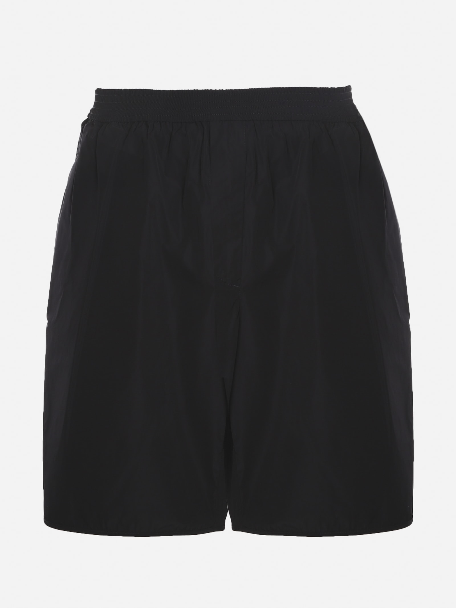 Valentino Technical Fabric Shorts With Embroidered Insert